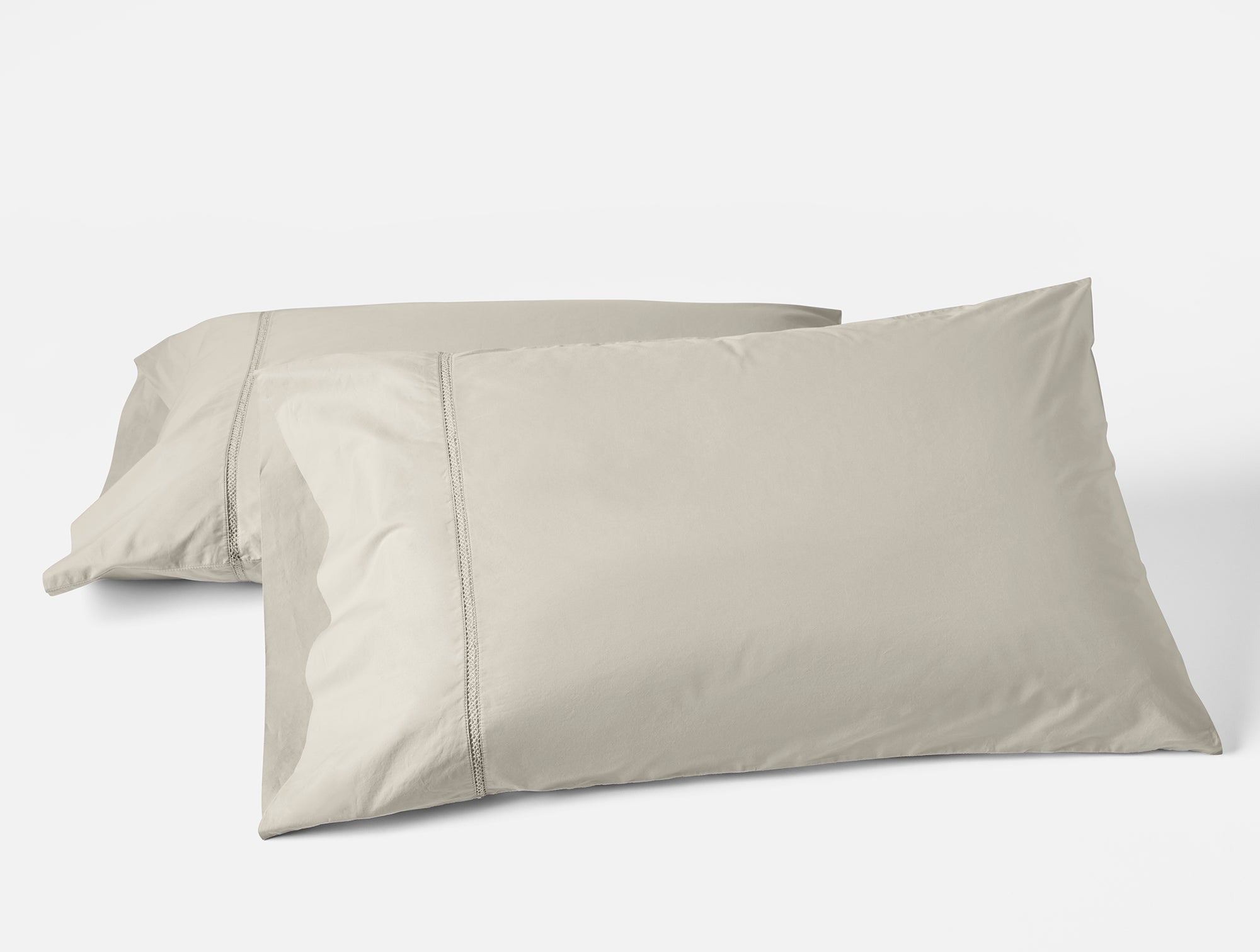 Lattice Organic Percale Pillowcases - Coyuchi 