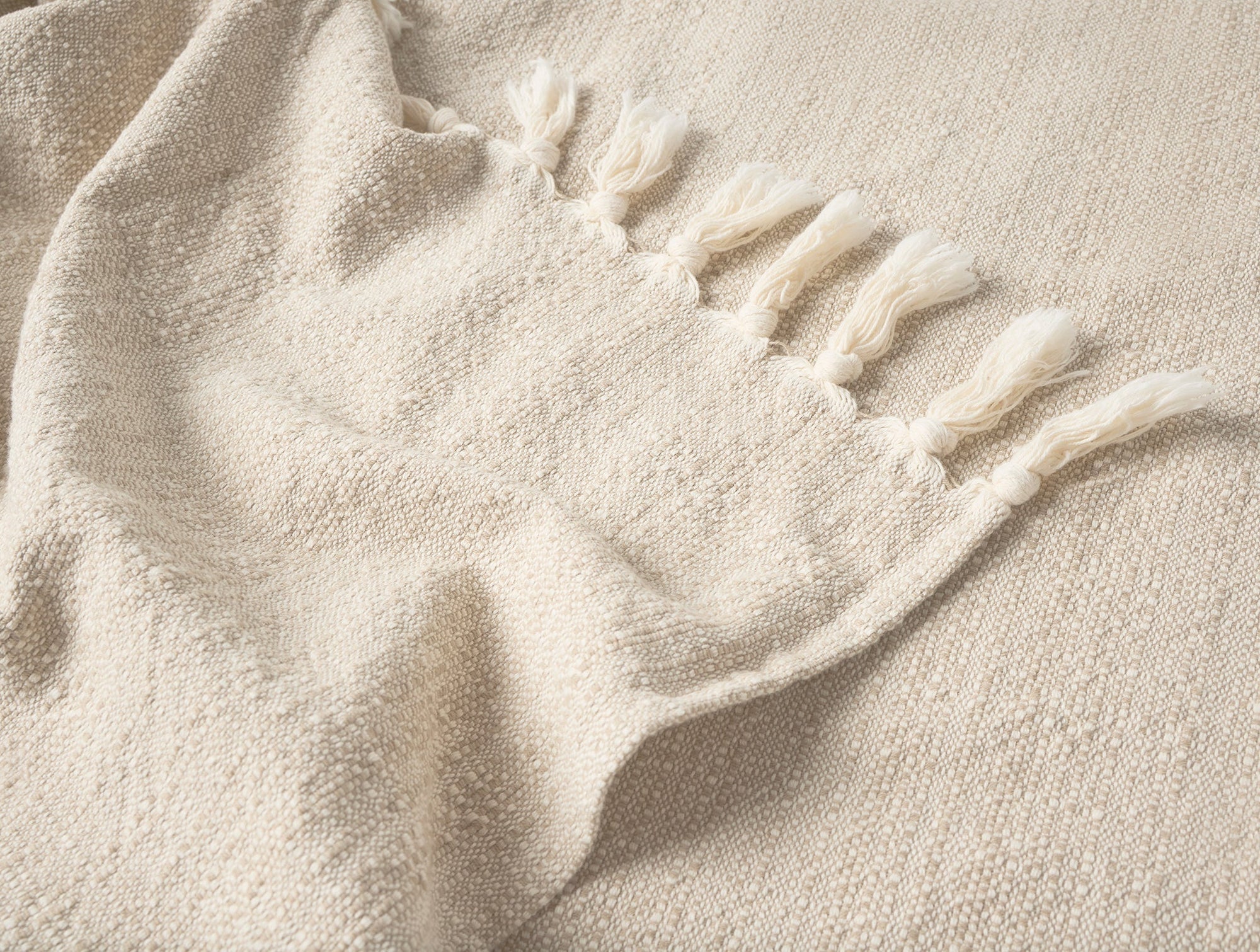 Lido Organic Throw + Decorative Pillow Cover Set