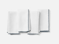 Olivos Embroidered Organic Linen Napkins - Coyuchi 