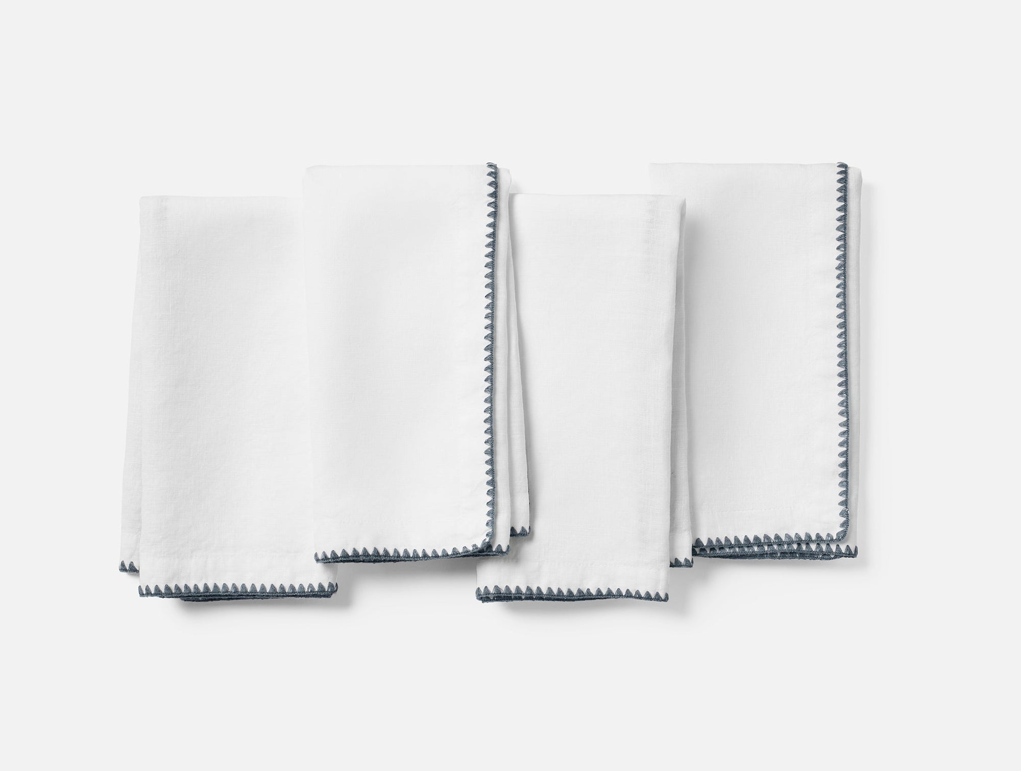 Olivos Embroidered Organic Linen Napkins - Coyuchi 