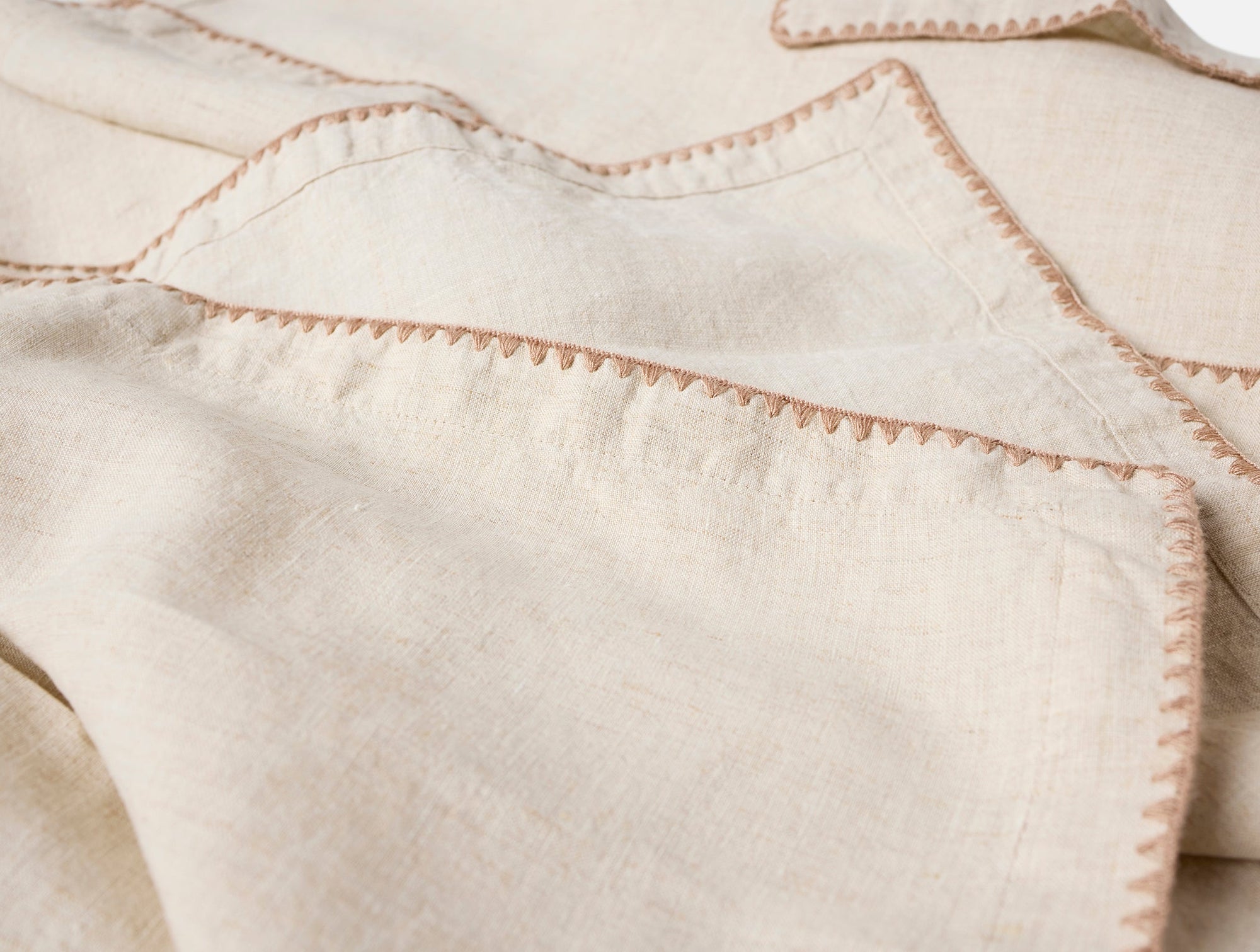 Olivos Embroidered Organic Linen Napkins - Coyuchi 