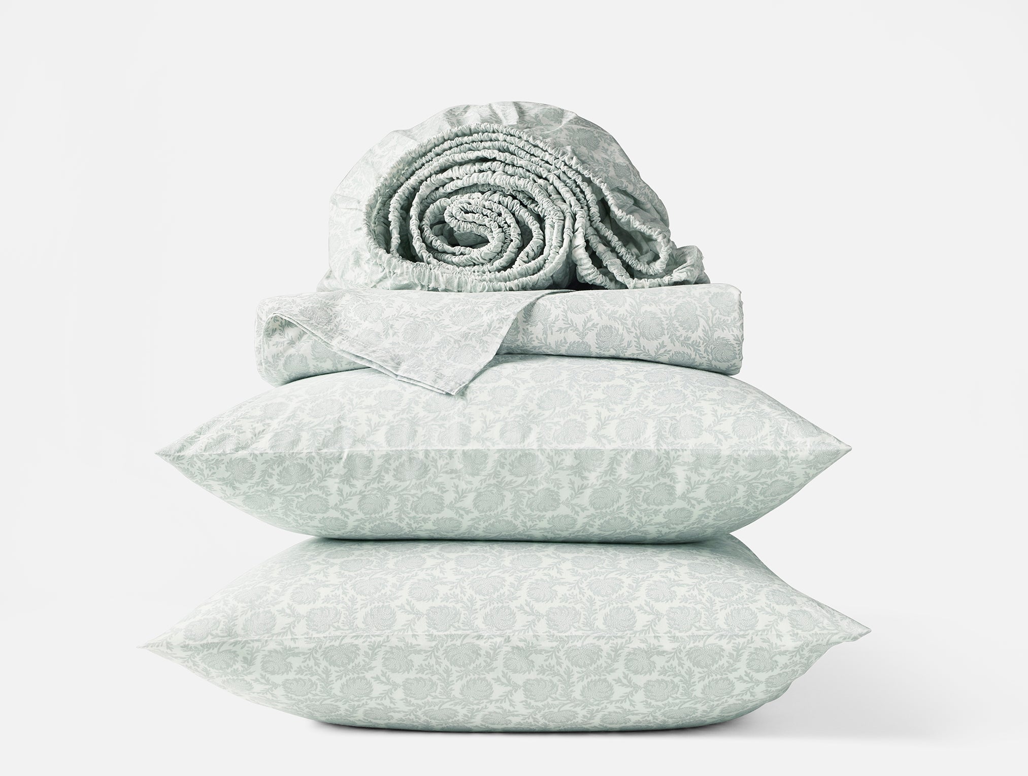 Organic Print Percale Sheet Set - Queen