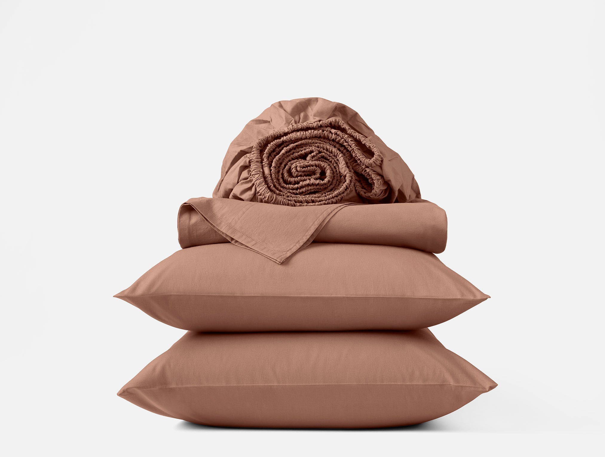 Organic Crinkled Percale™ Sheet Set King Praline