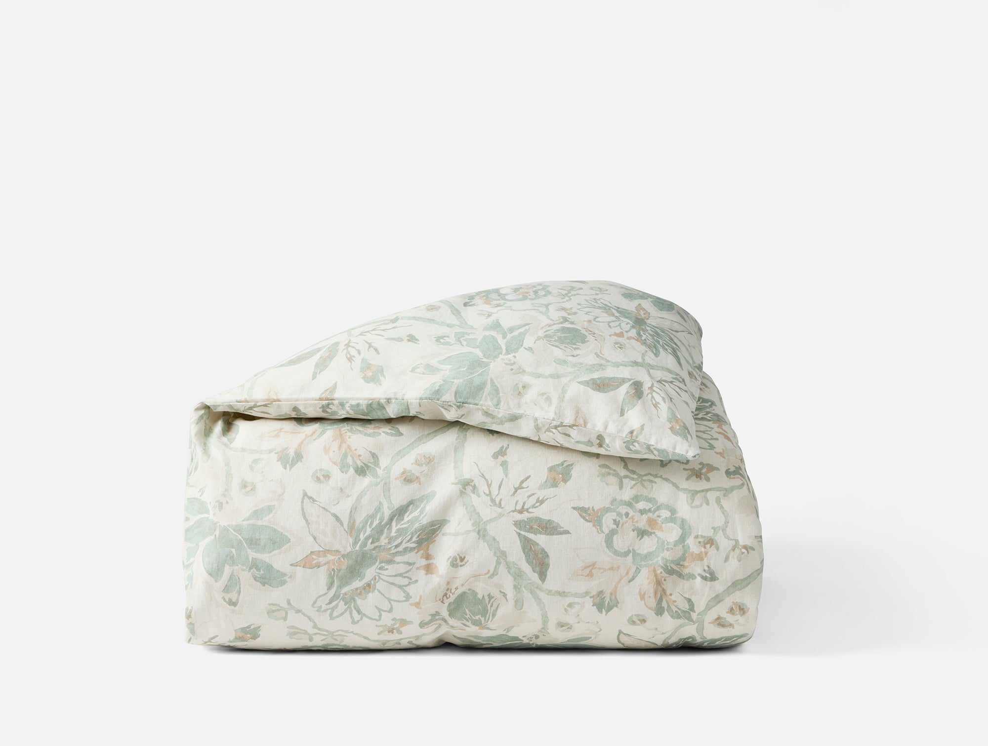 Sea Bloom Print Duvet Cover - Coyuchi 