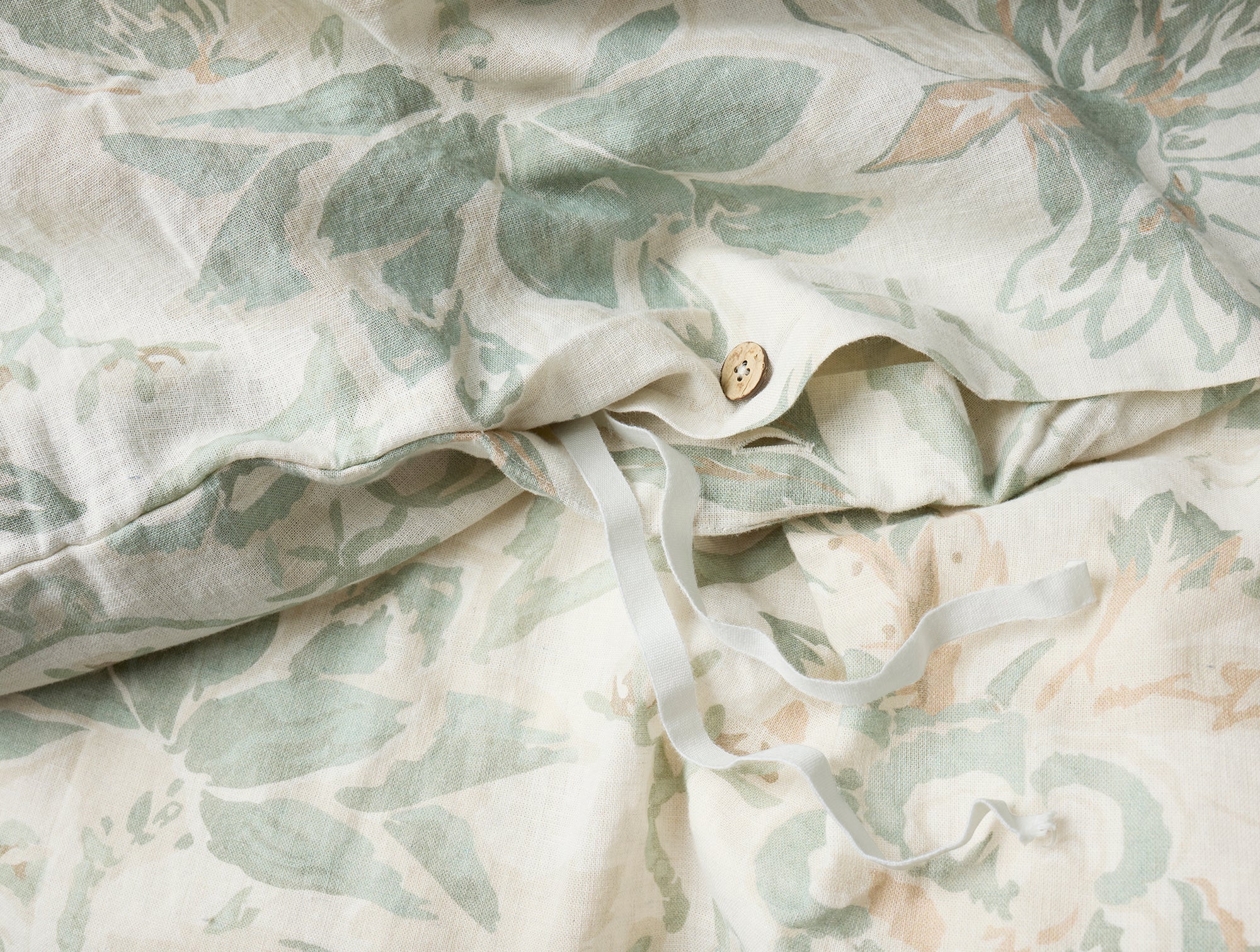 Sea Bloom Print Duvet Cover - Coyuchi 