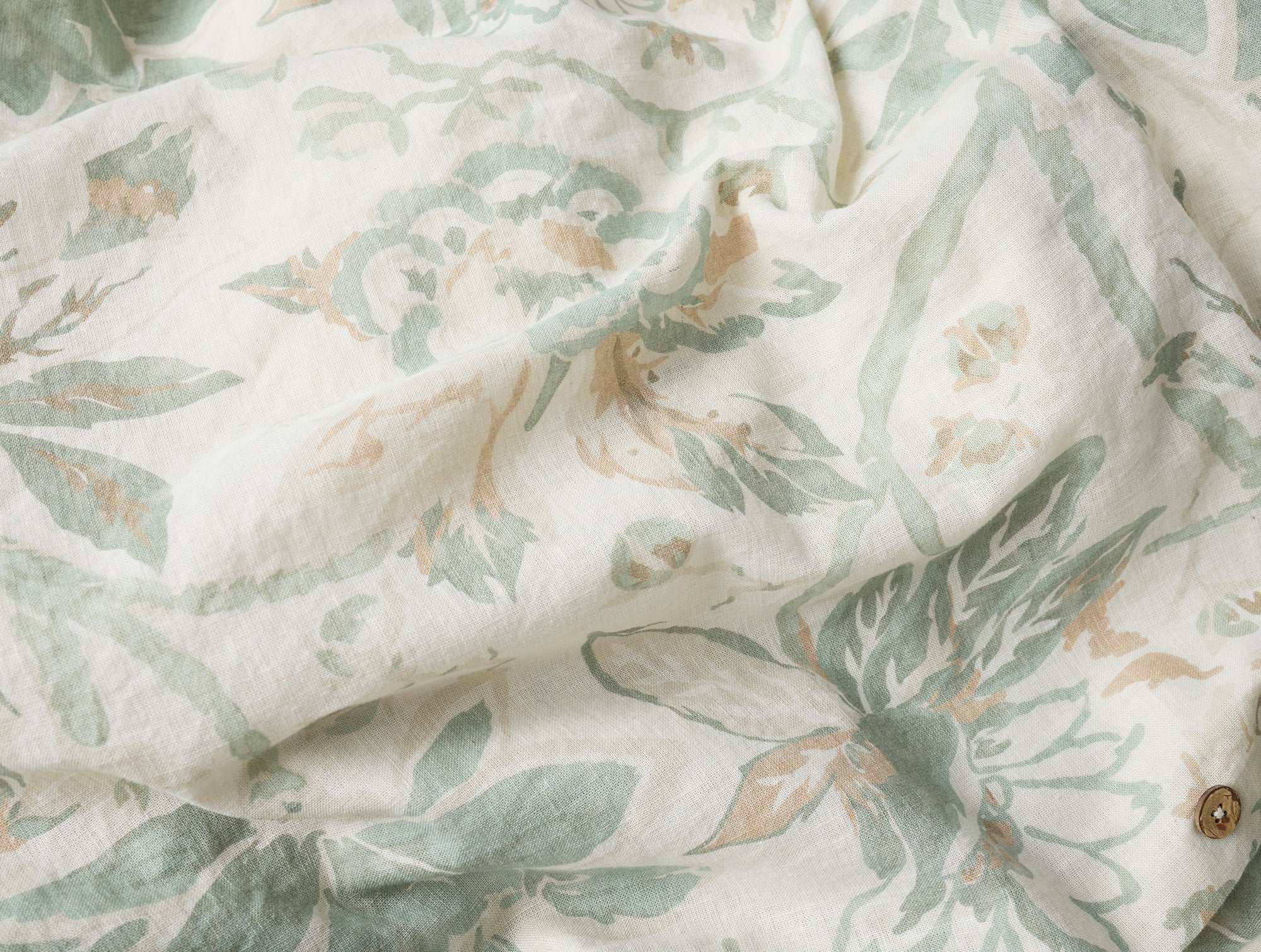 Sea Bloom Print Duvet Cover - Coyuchi 