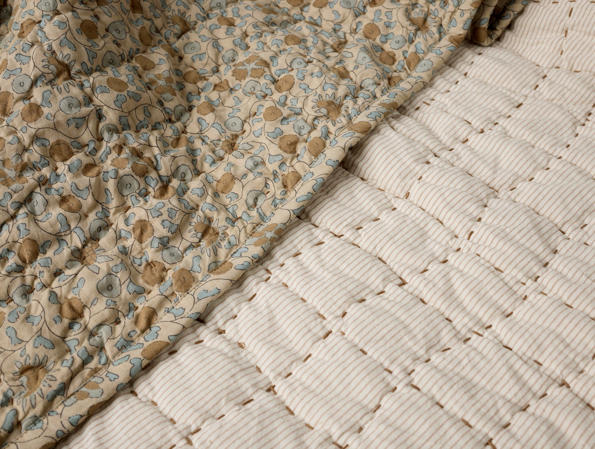 Blossom Handstitched Organic Quilt