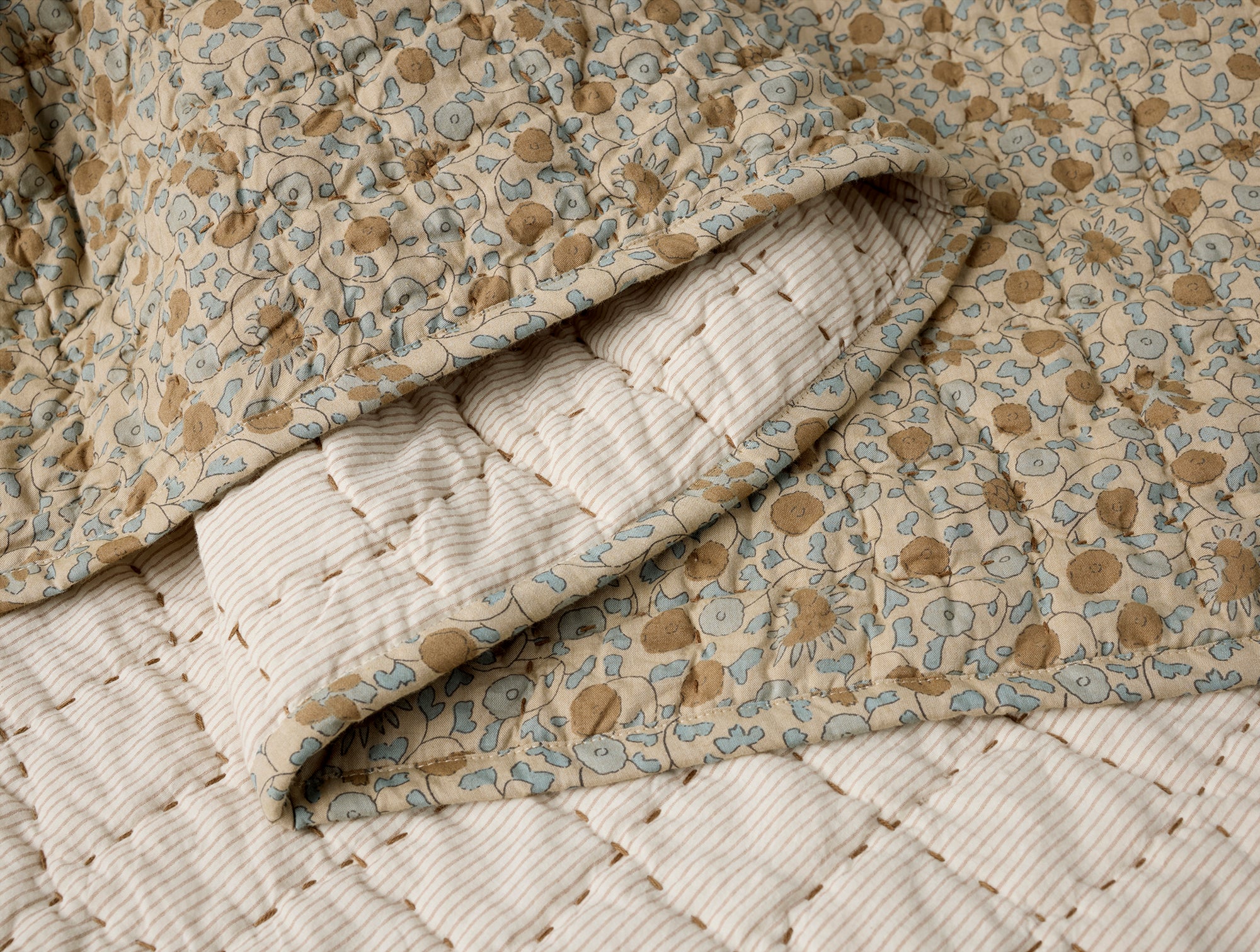 Blossom Handstitched Organic Quilt