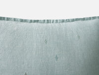 Cambria Embroidered Organic Linen Decorative Throw Pillow Cover