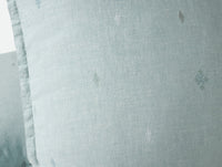 Cambria Embroidered Organic Linen Decorative Throw Pillow Cover