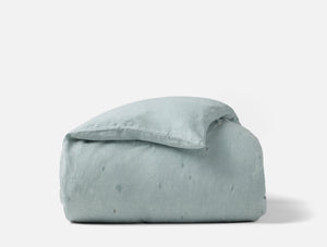 Cambria Embroidered Organic Linen Duvet Cover