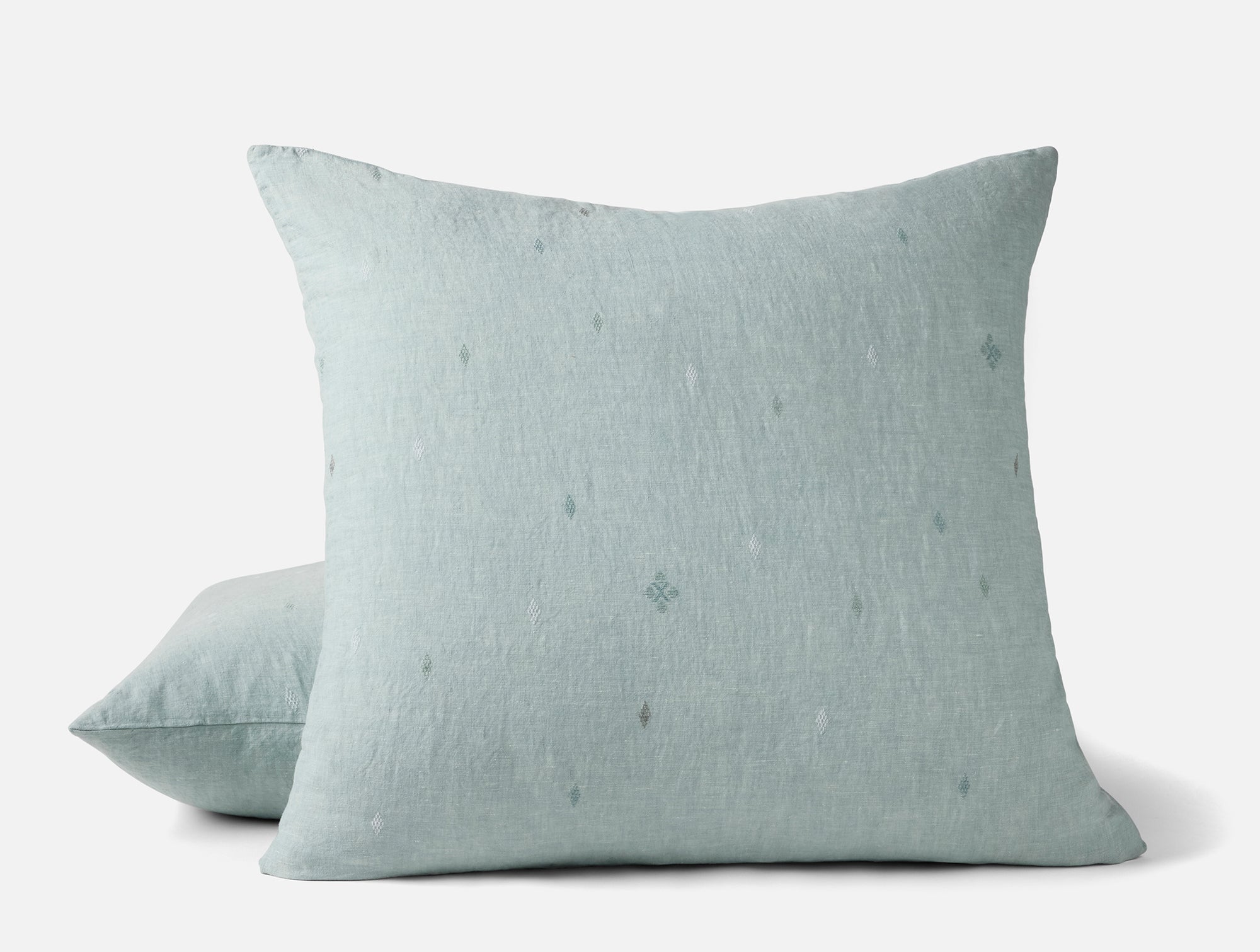 Cambria Embroidered Organic Linen Sham