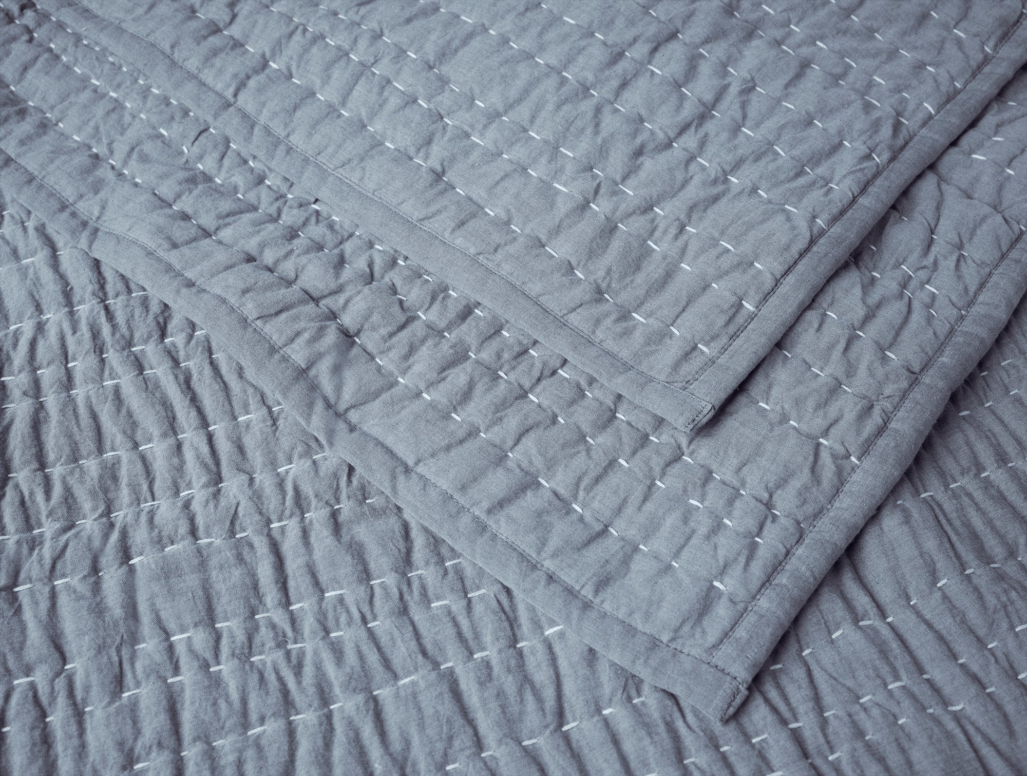 Channel Handstitched Organic Quilt