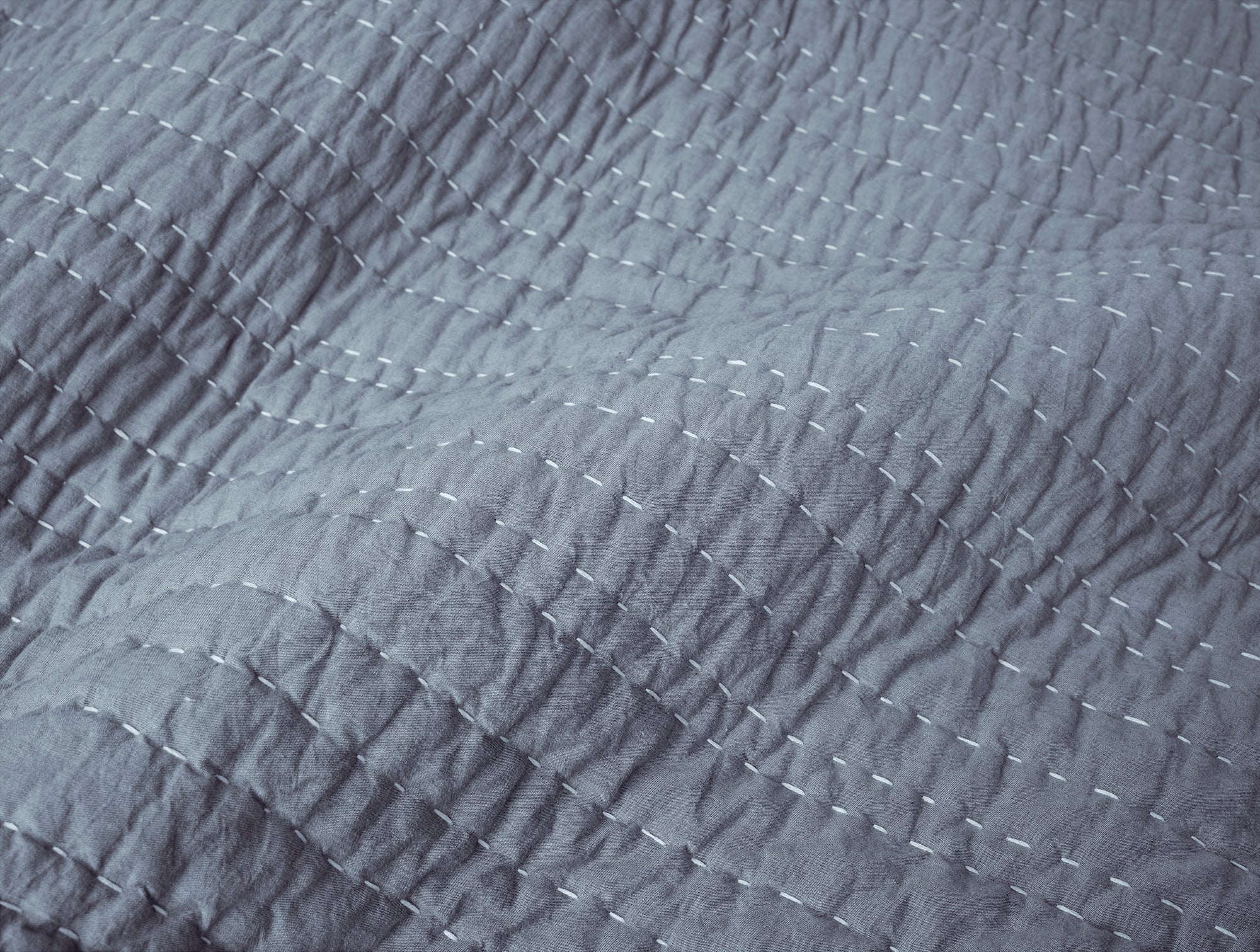 Channel Handstitched Organic Quilt