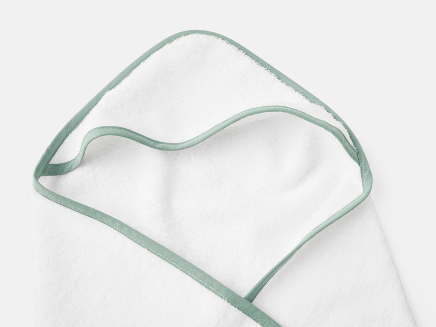Cloud Loom™ Organic Baby Hooded Towel and Bath Mitt Set