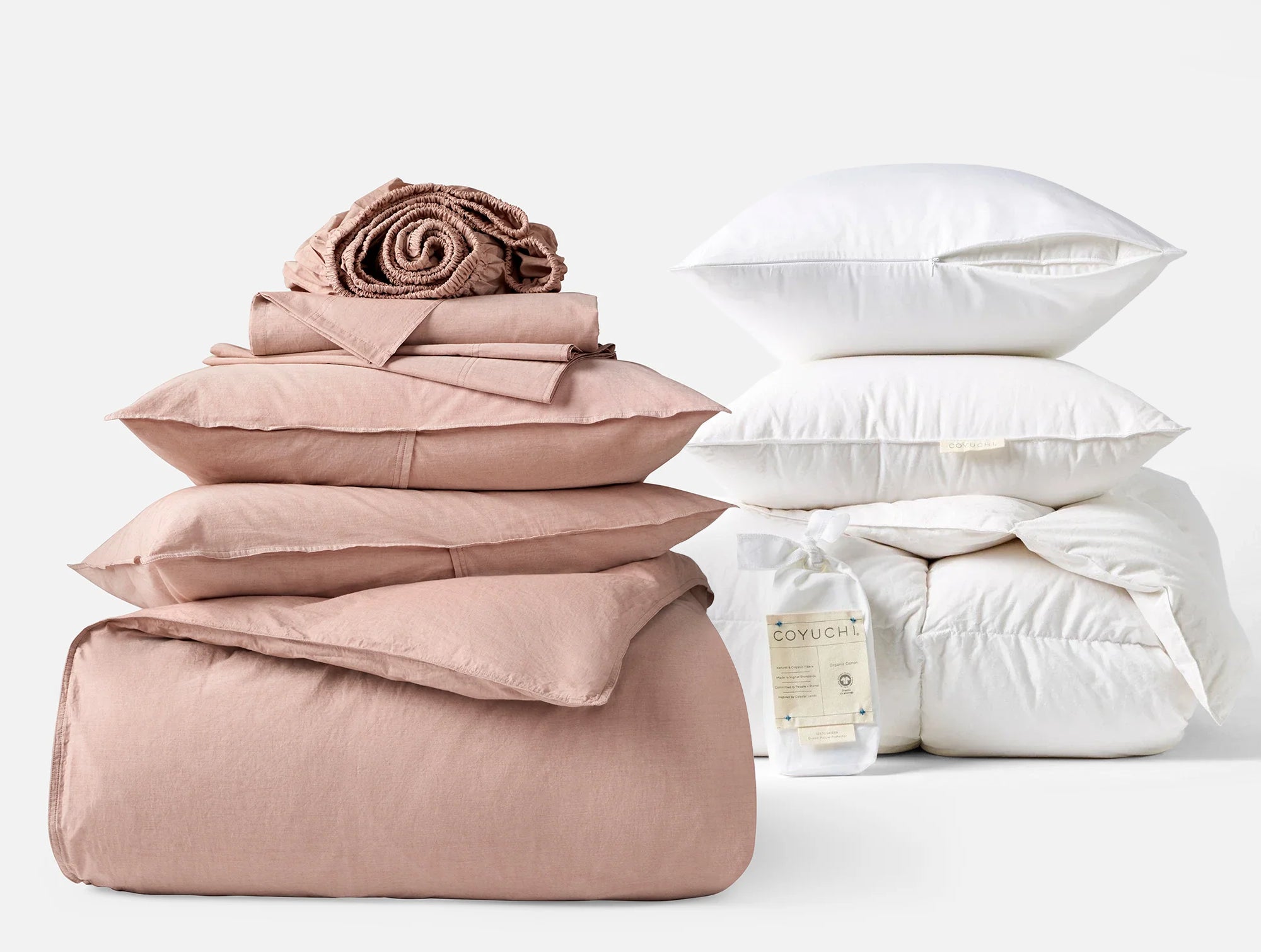 Organic Crinkled Percale Deluxe Bed Bundle