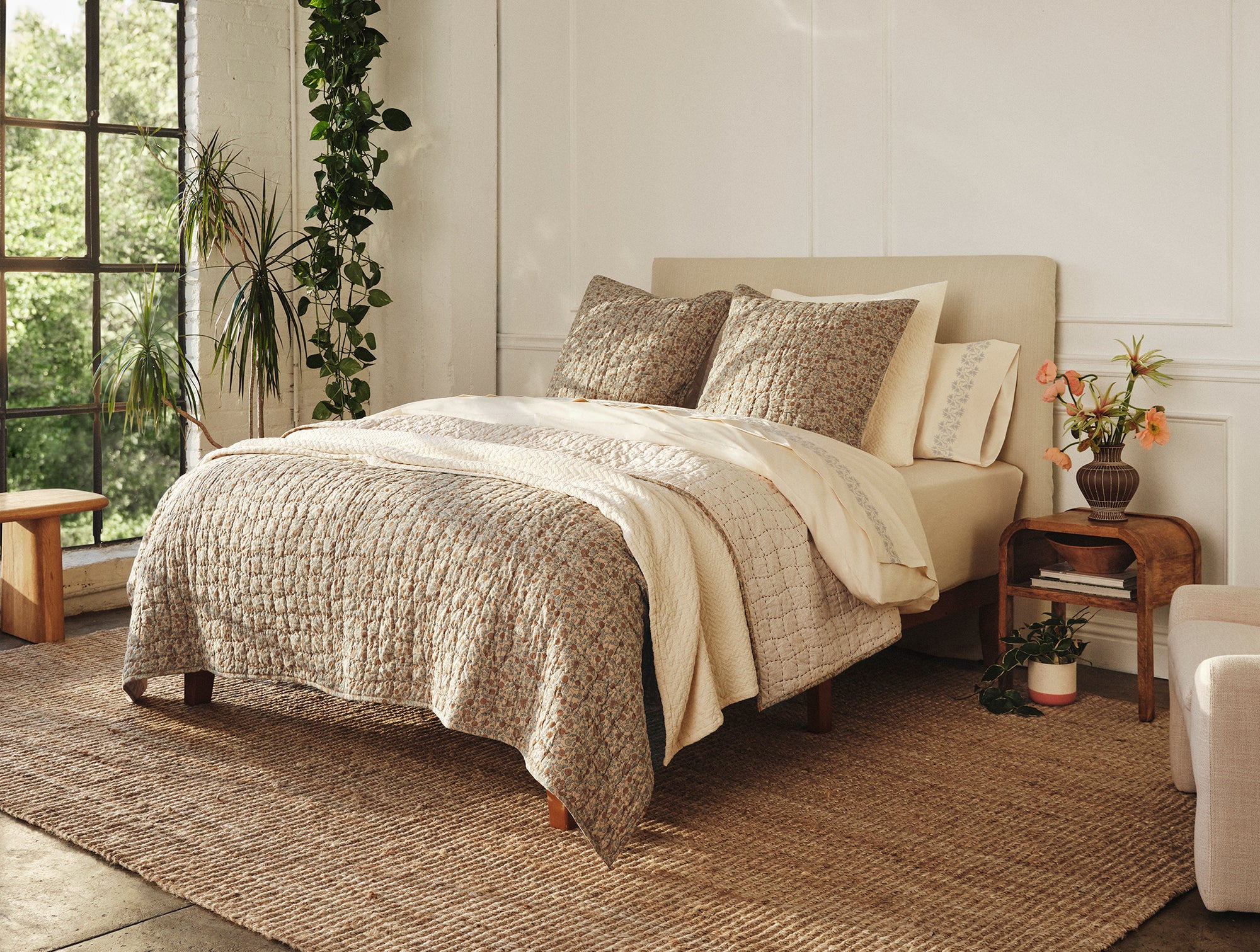 Blossom Handstitched Organic Sham