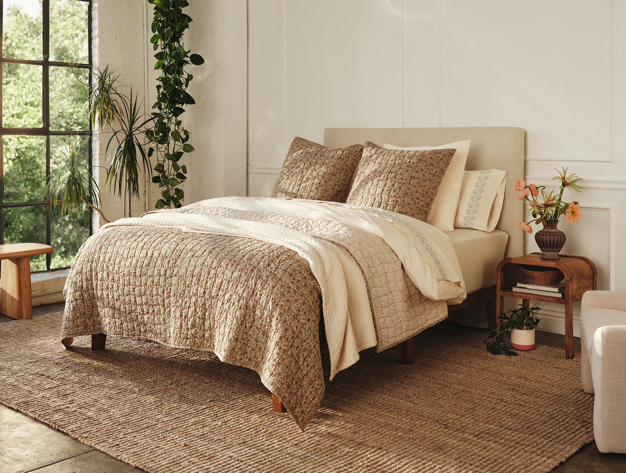 Blossom Handstitched Organic Sham