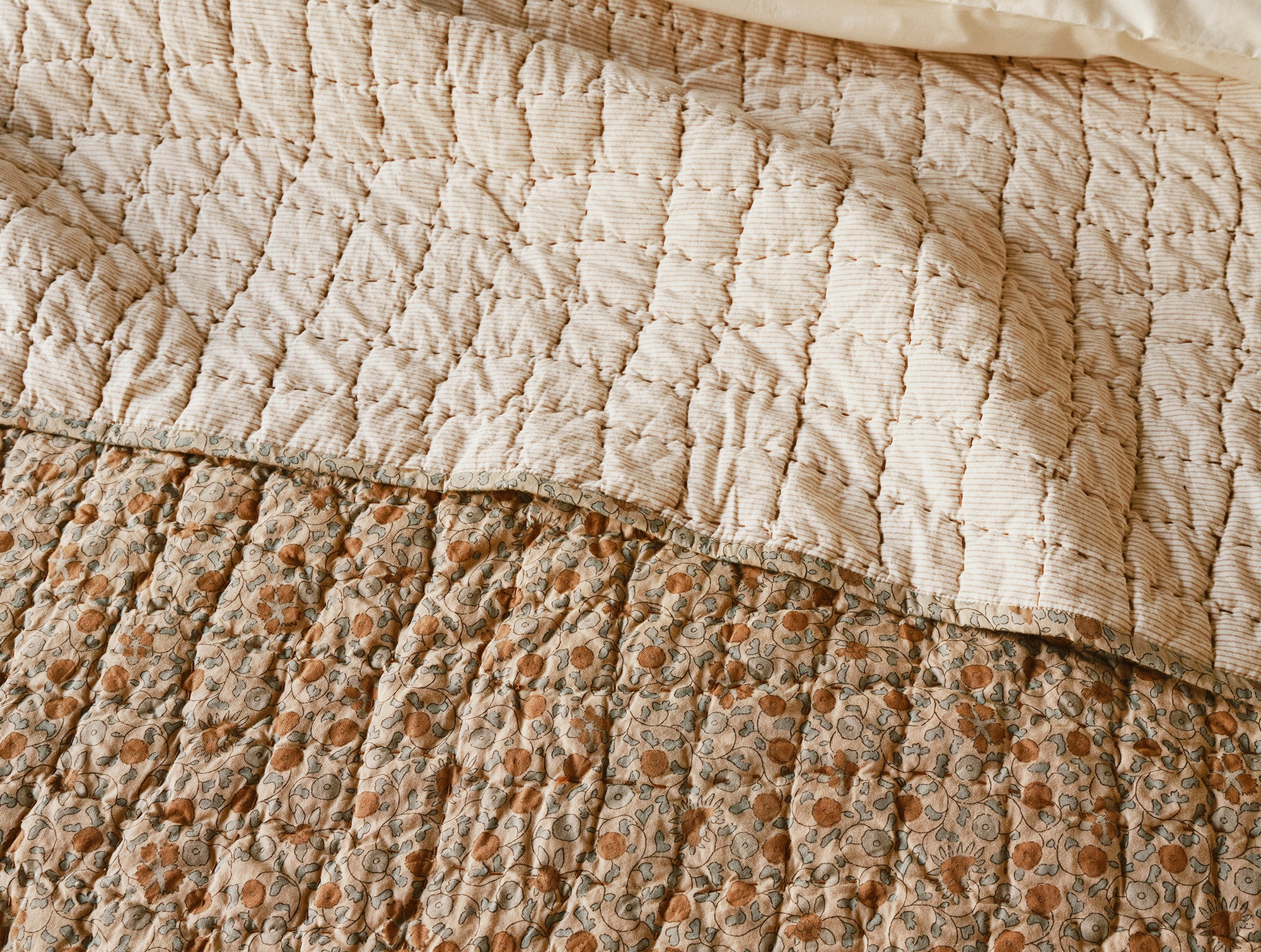 Blossom Handstitched Organic Quilt