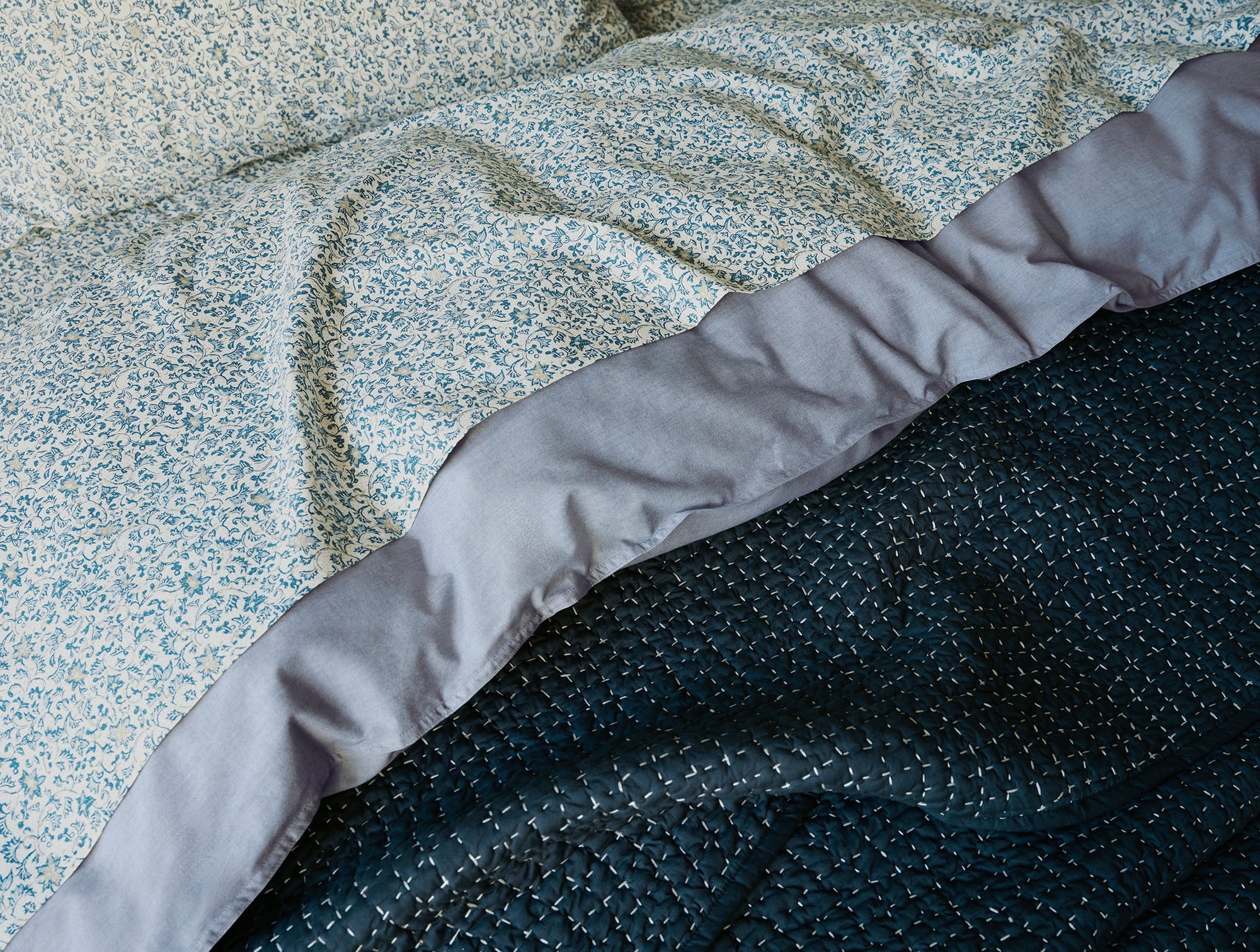 Organic Print Percale Sheet Set