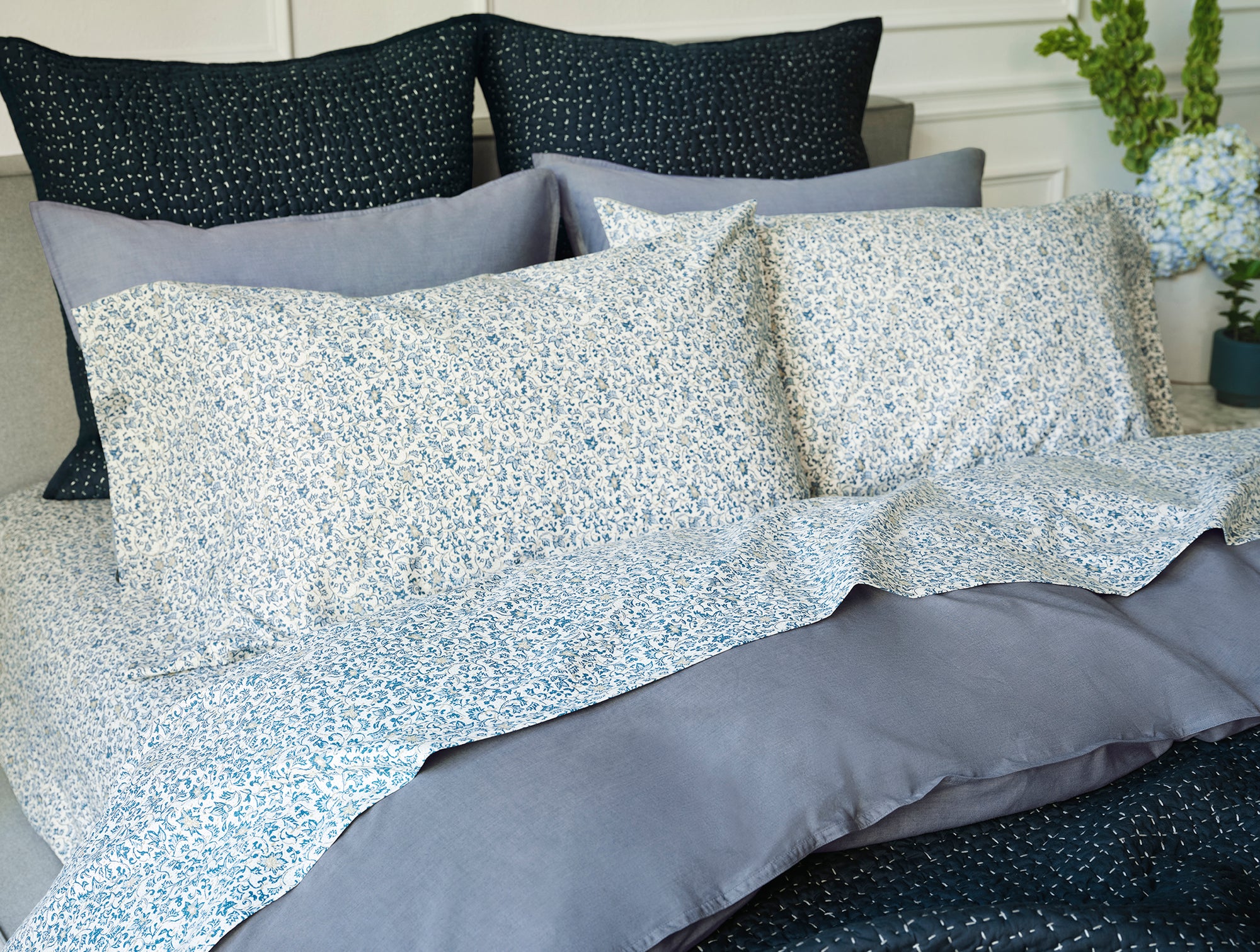 Organic Print Percale Sheet Set