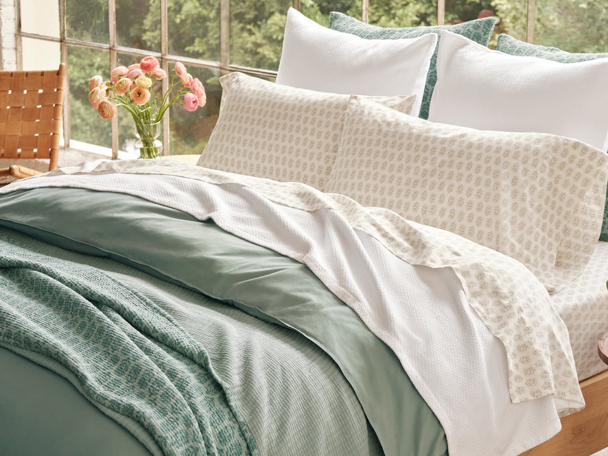 Organic Print Percale Sheet Set