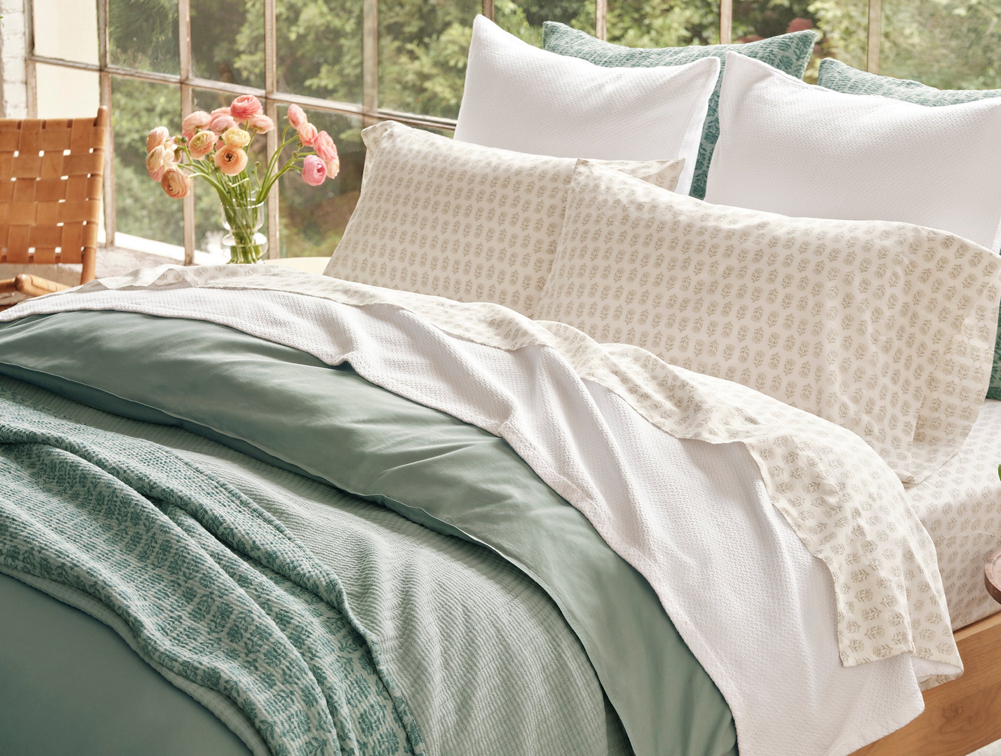 Organic Print Percale Pillowcases