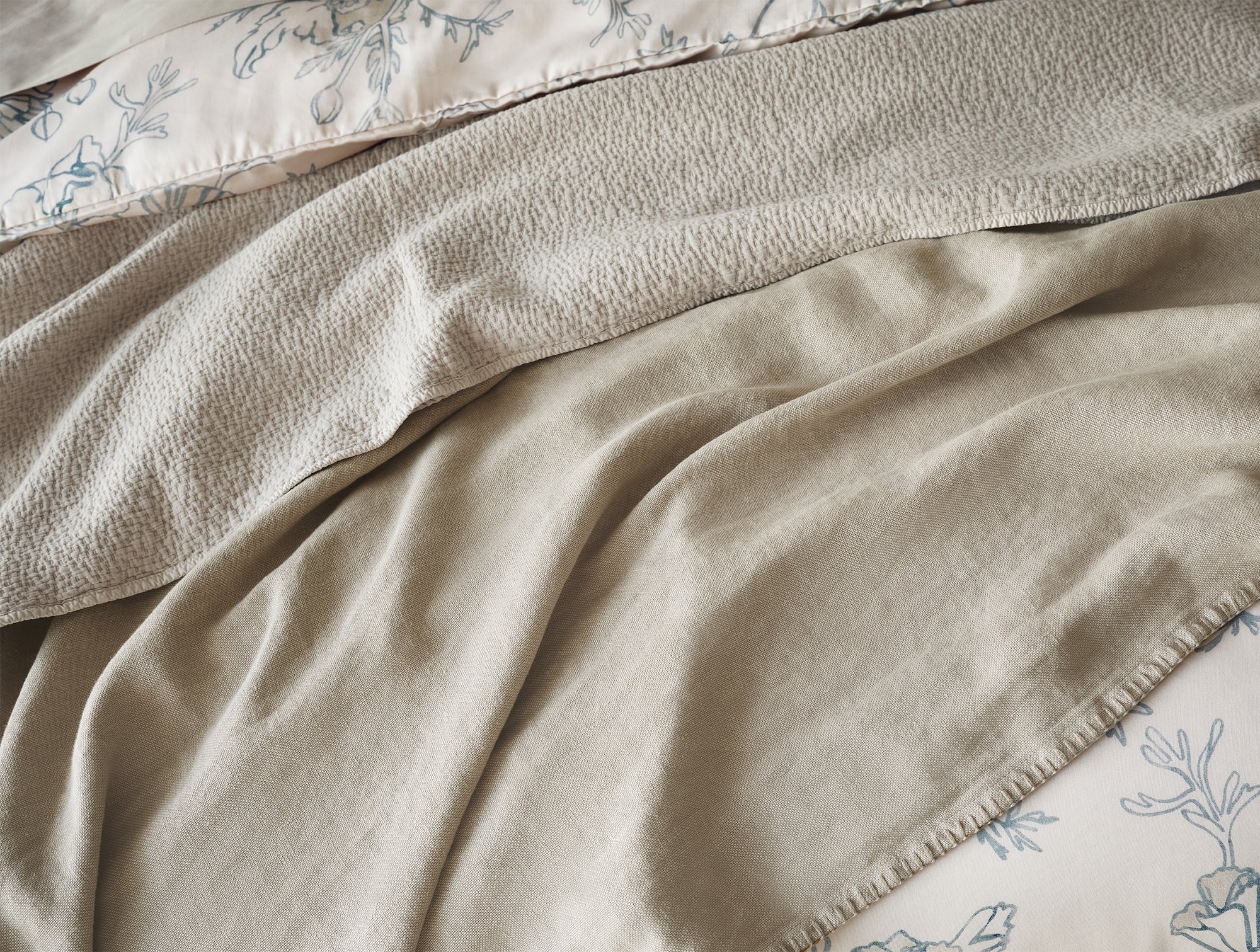 Cascade Organic Matelasse Coverlet