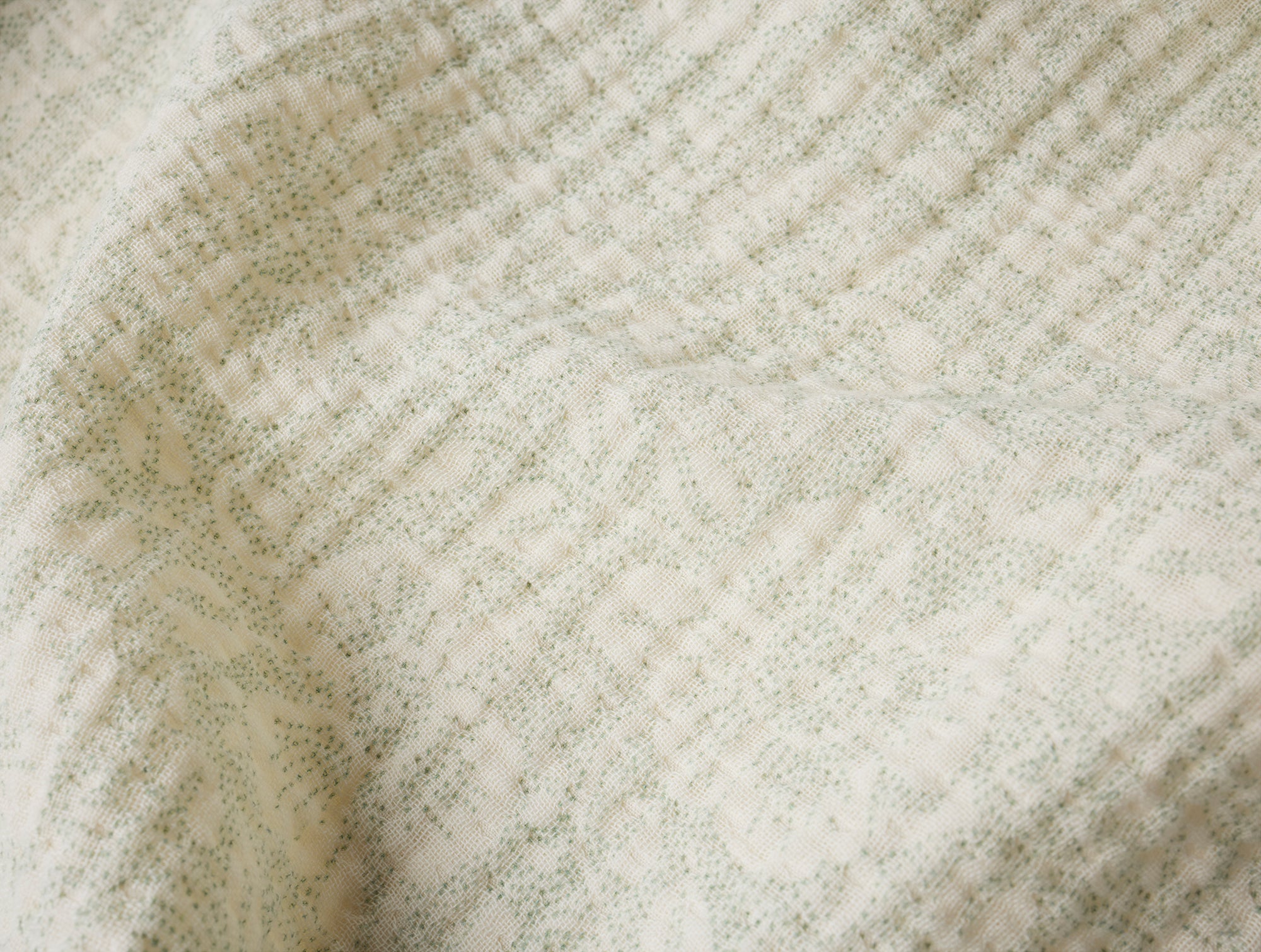 Organic Print Matelasse Baby Blanket