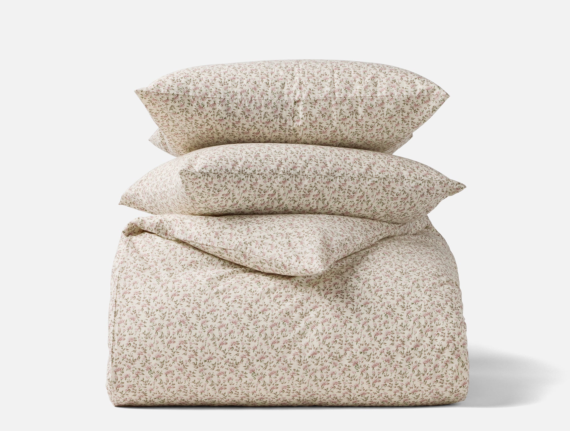 Organic Print Percale Duvet Set