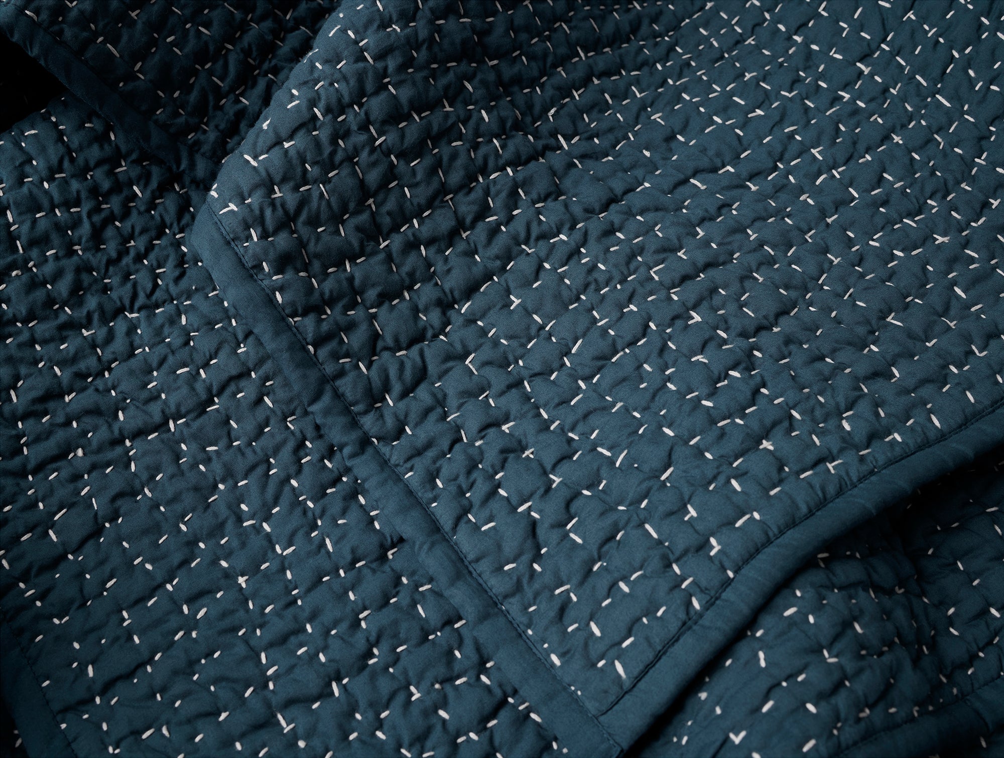 Pebbled Handstitched Organic Quilt