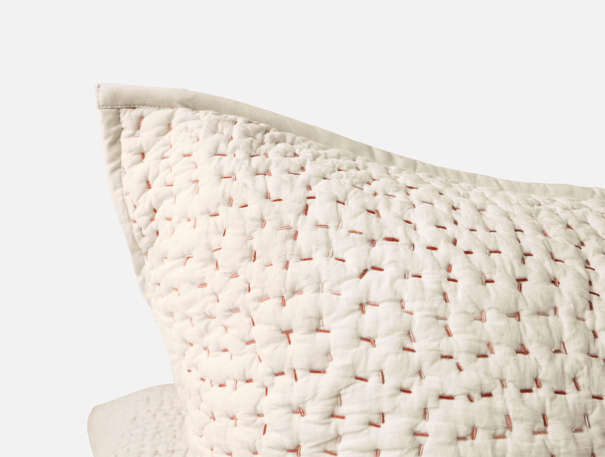 Pebbeld Pebbled Handstitched Organic Sham – Coyuchi