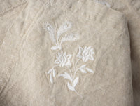 Verbena Embroidered Organic Linen Napkins, Set of 4