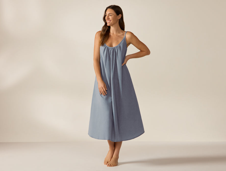 Women's Isla Organic Cotton Night Dress | Coyuchi Women's Isla Organic Cotton Night Dress | Coyuchi