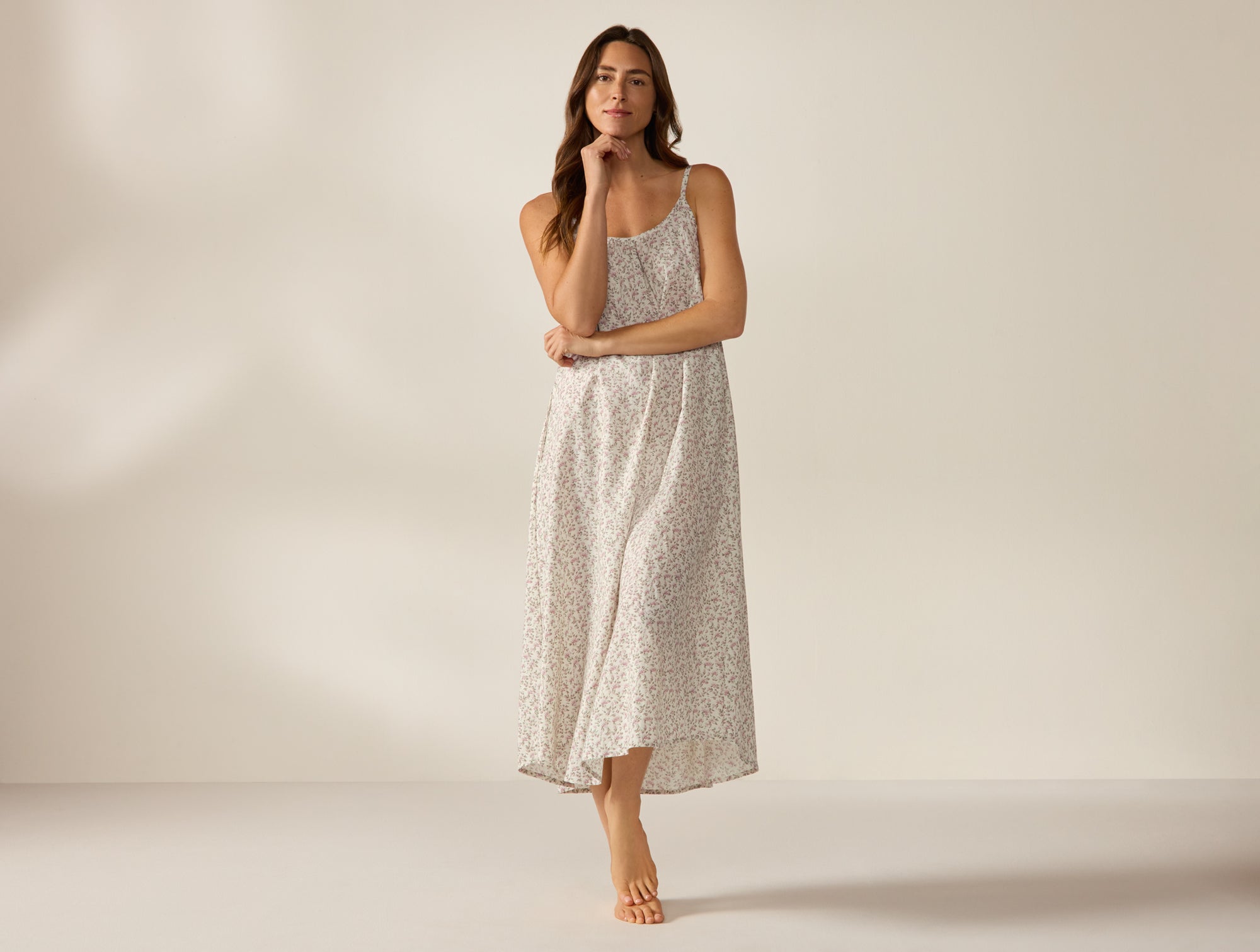 organic cotton night dress for women Coyuchi, Women's Isla Organic Cotton Night Dress Large Tidal Meadow , L, Sustainable Materials