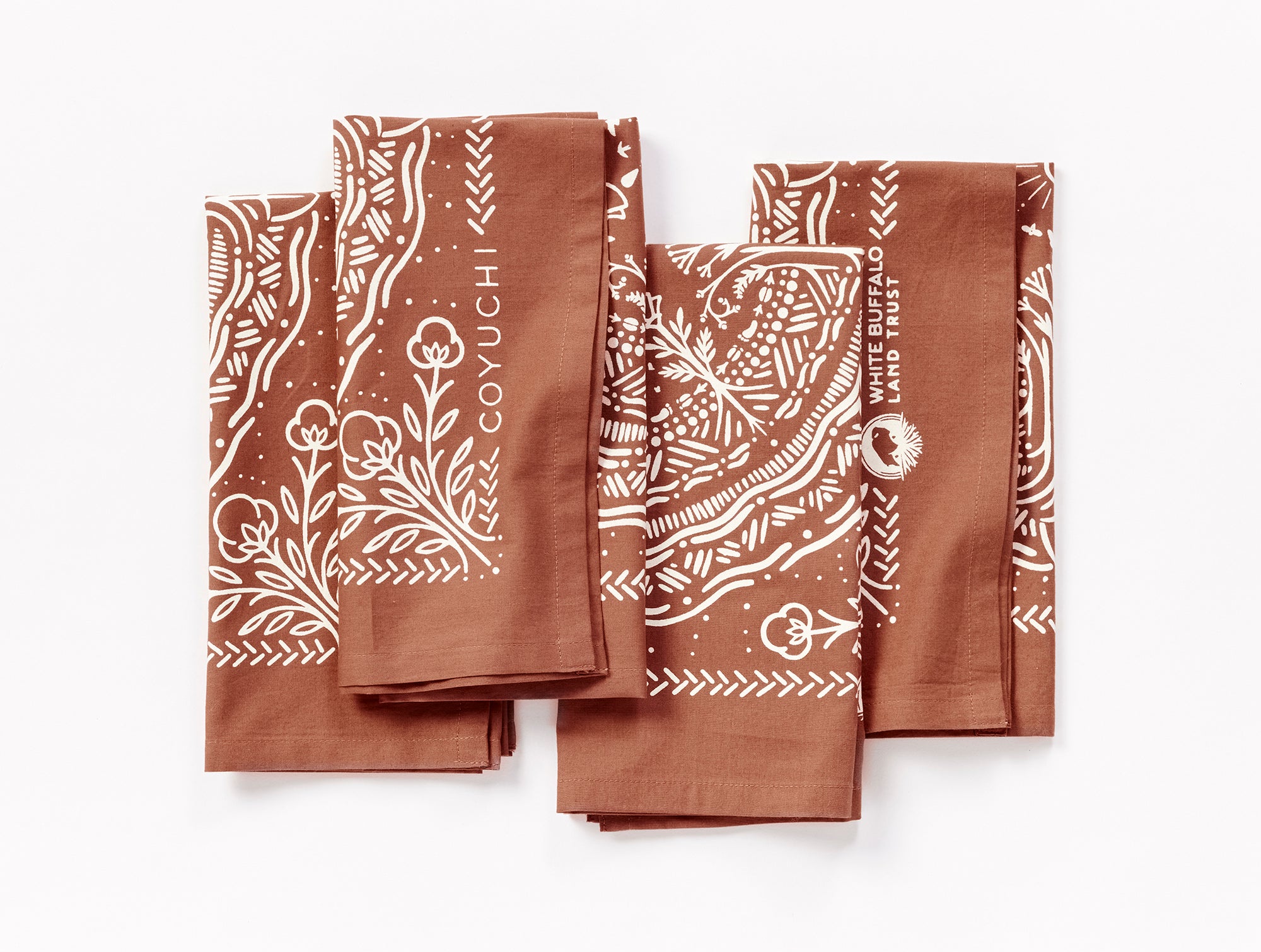 White Buffalo Land Trust Bandana Napkins, Set of 4 