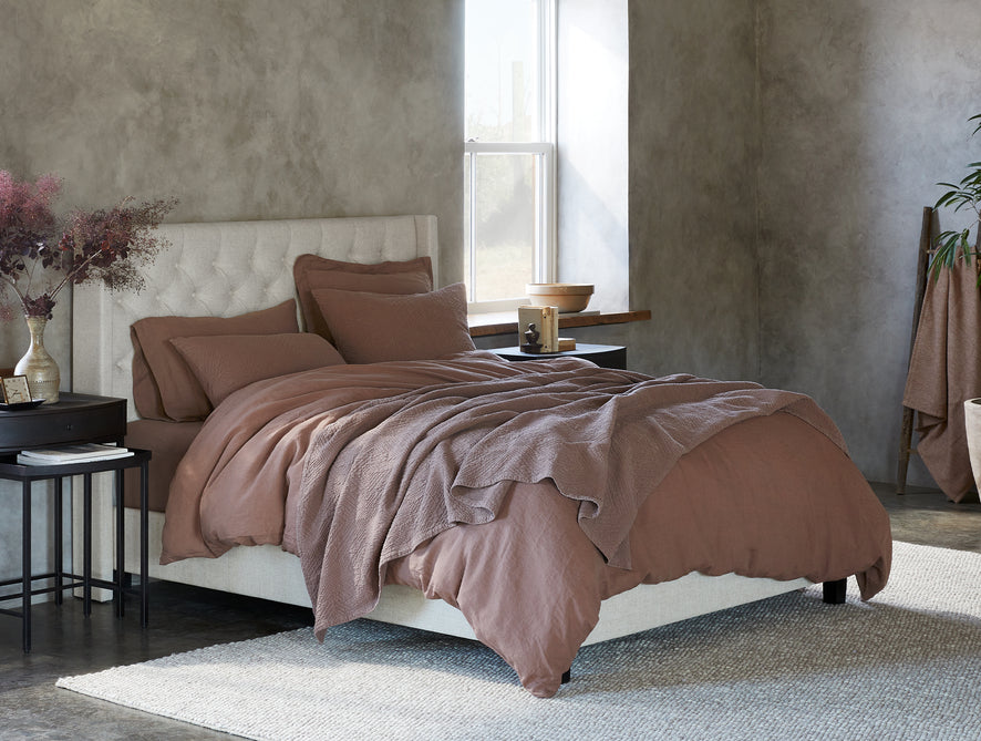 Organic Relaxed Linen Duvet Cover | Redwood
