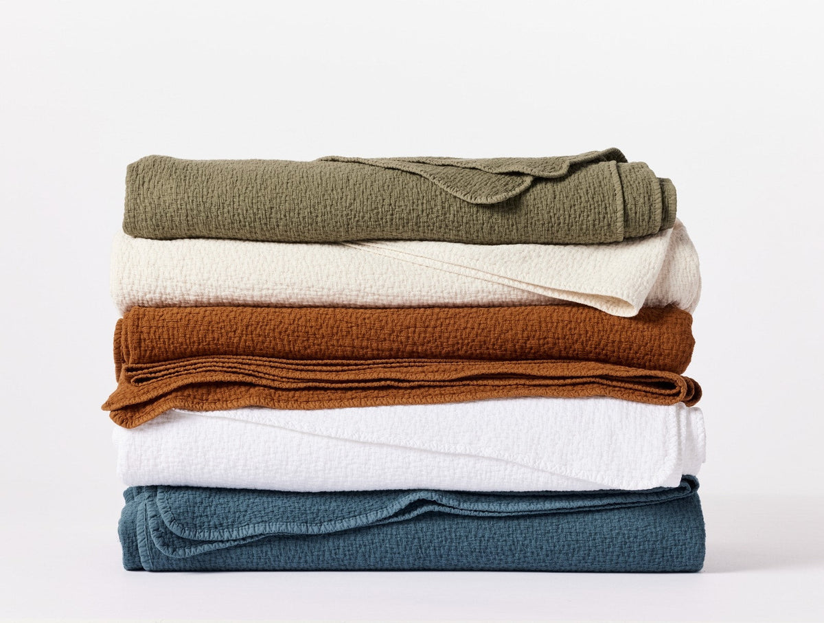 Cascade Organic Matelasse Coverlet - Renewed