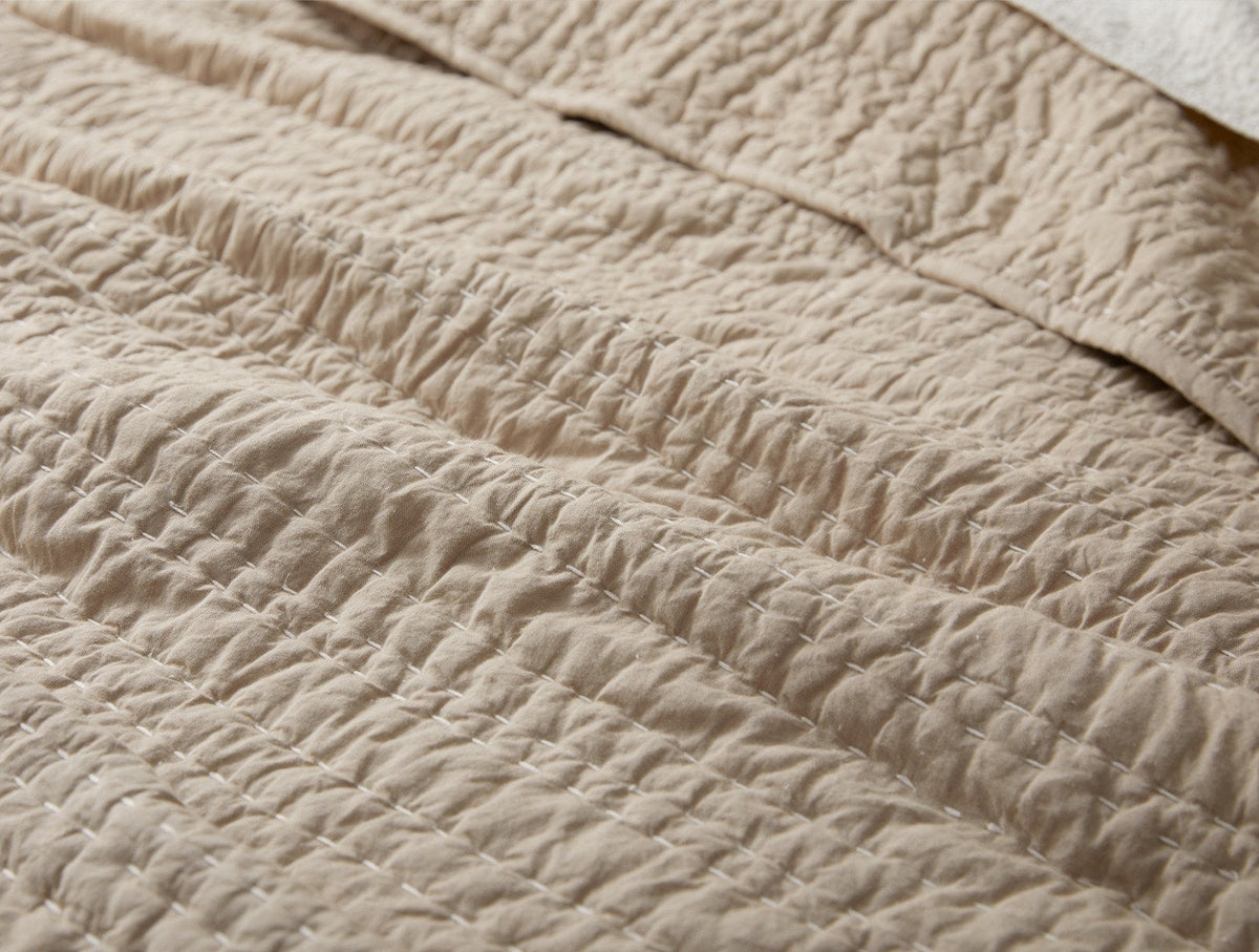 Channel Handstitched Organic Quilt - Renewed