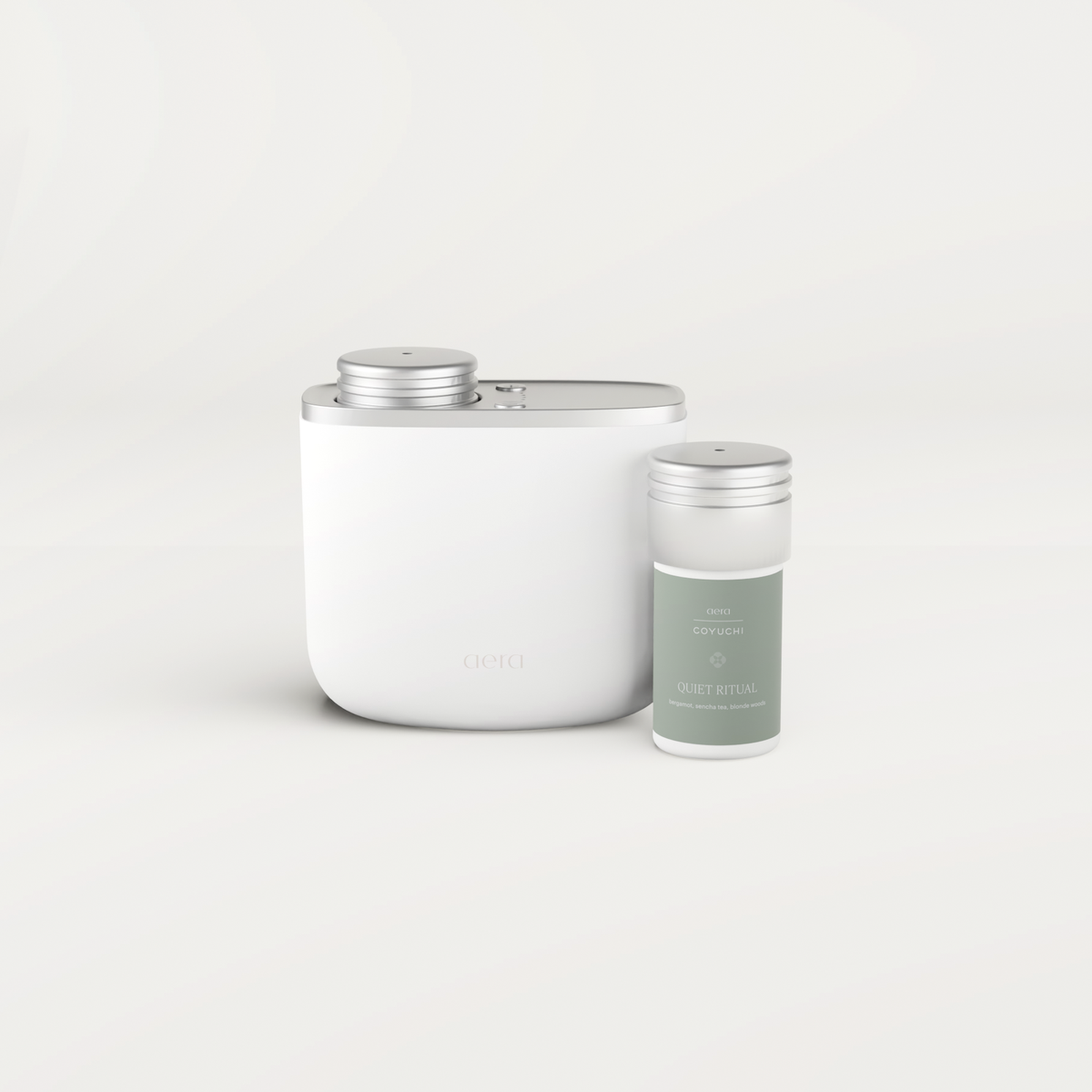 Aera Mini Diffuser and Quiet Ritual Fragrance Capsule