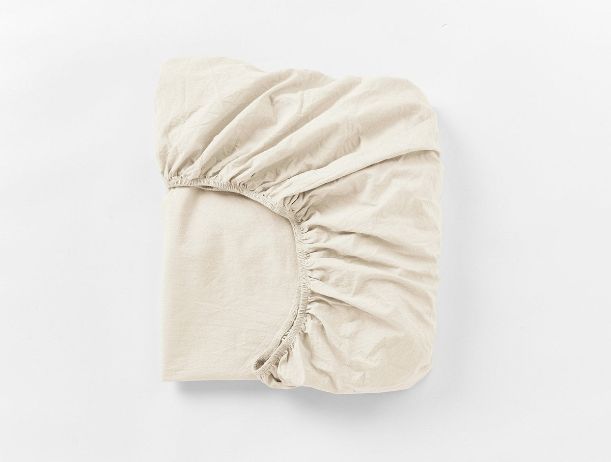 Organic Crinkled Percale™ Fitted Sheet - Renewed
