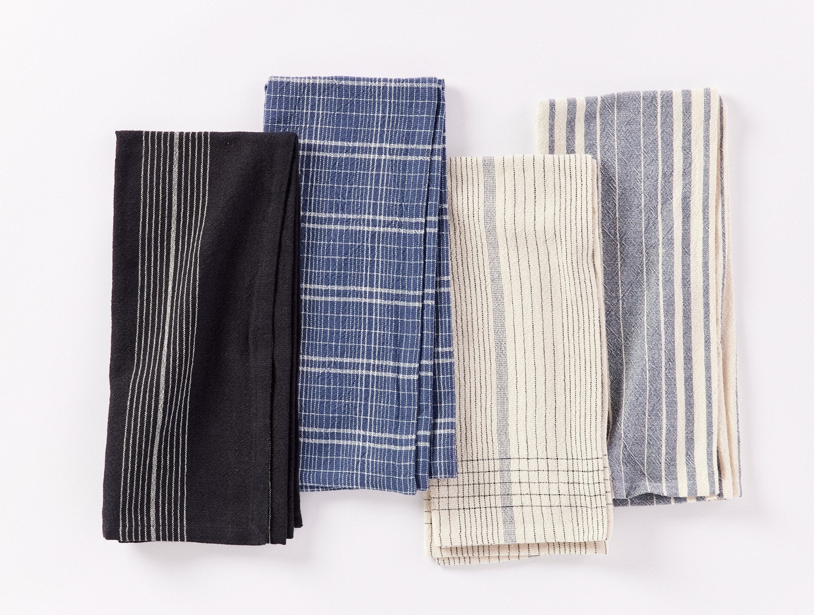 Coyuchi Striped Waffle Organic Kitchen Towels in Warms