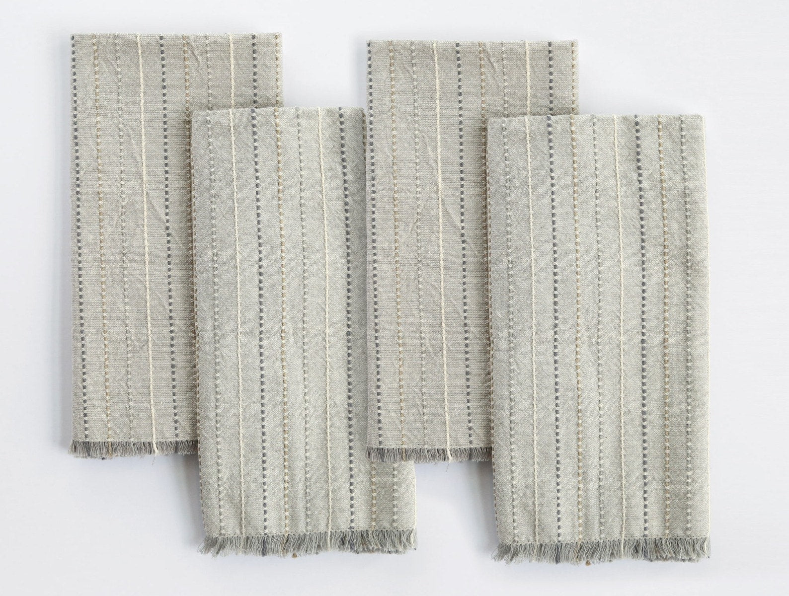 Fringe Stripe Organic Napkin, Set of 4 