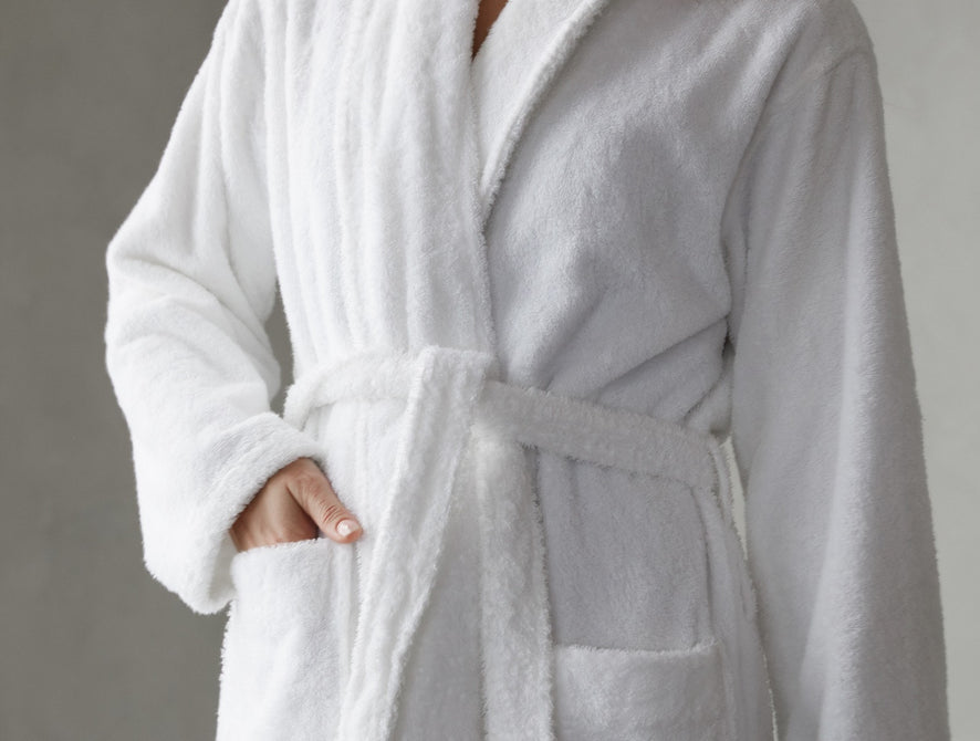 Unisex Cloud Loom Organic Robe | Alpine White