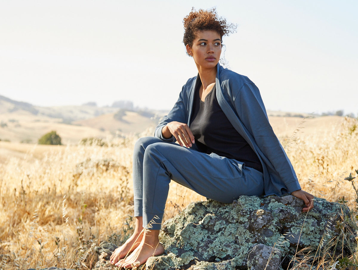 Women's Dillon Organic French Terry Cardigan - Renewed