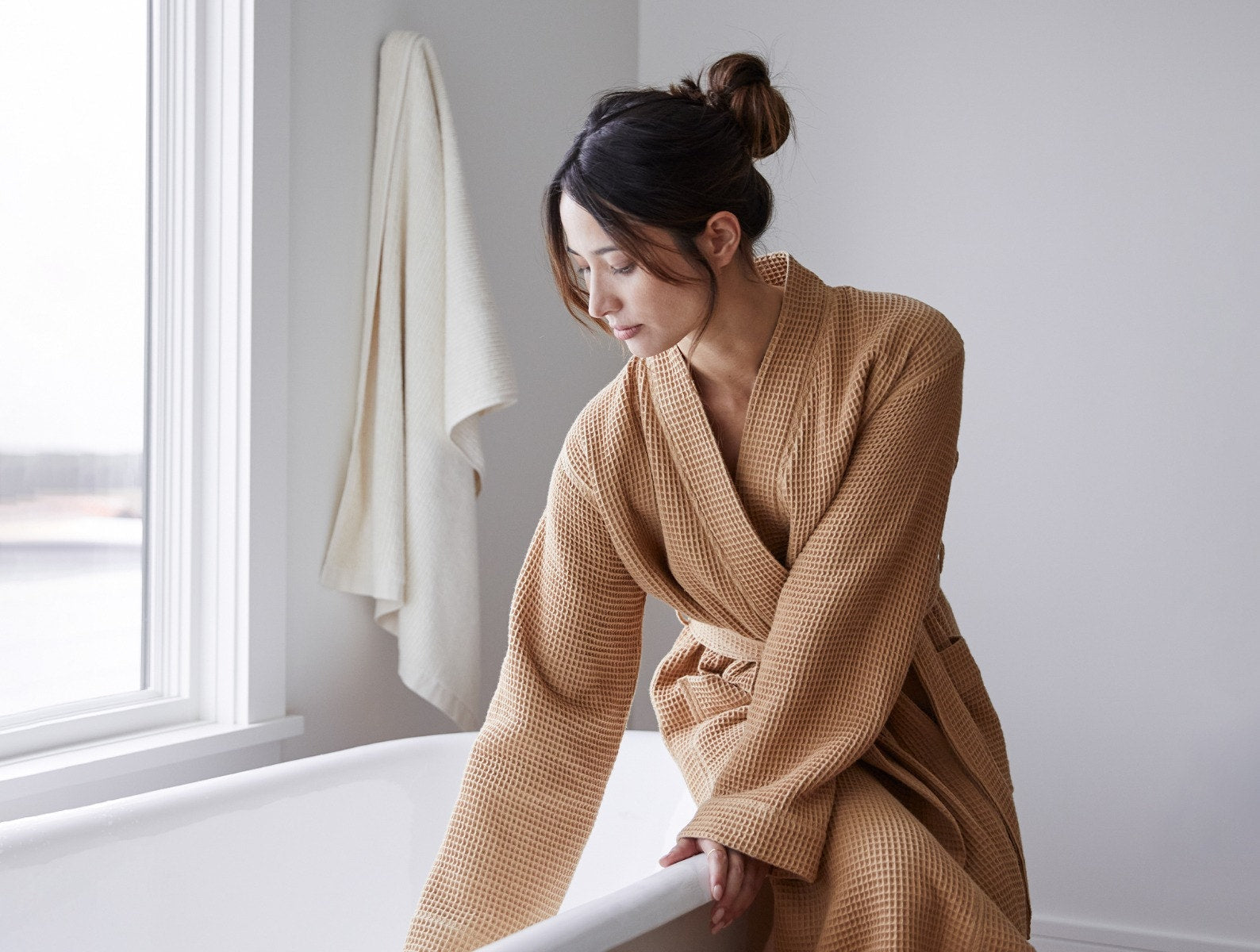 Unisex Organic Waffle Robe