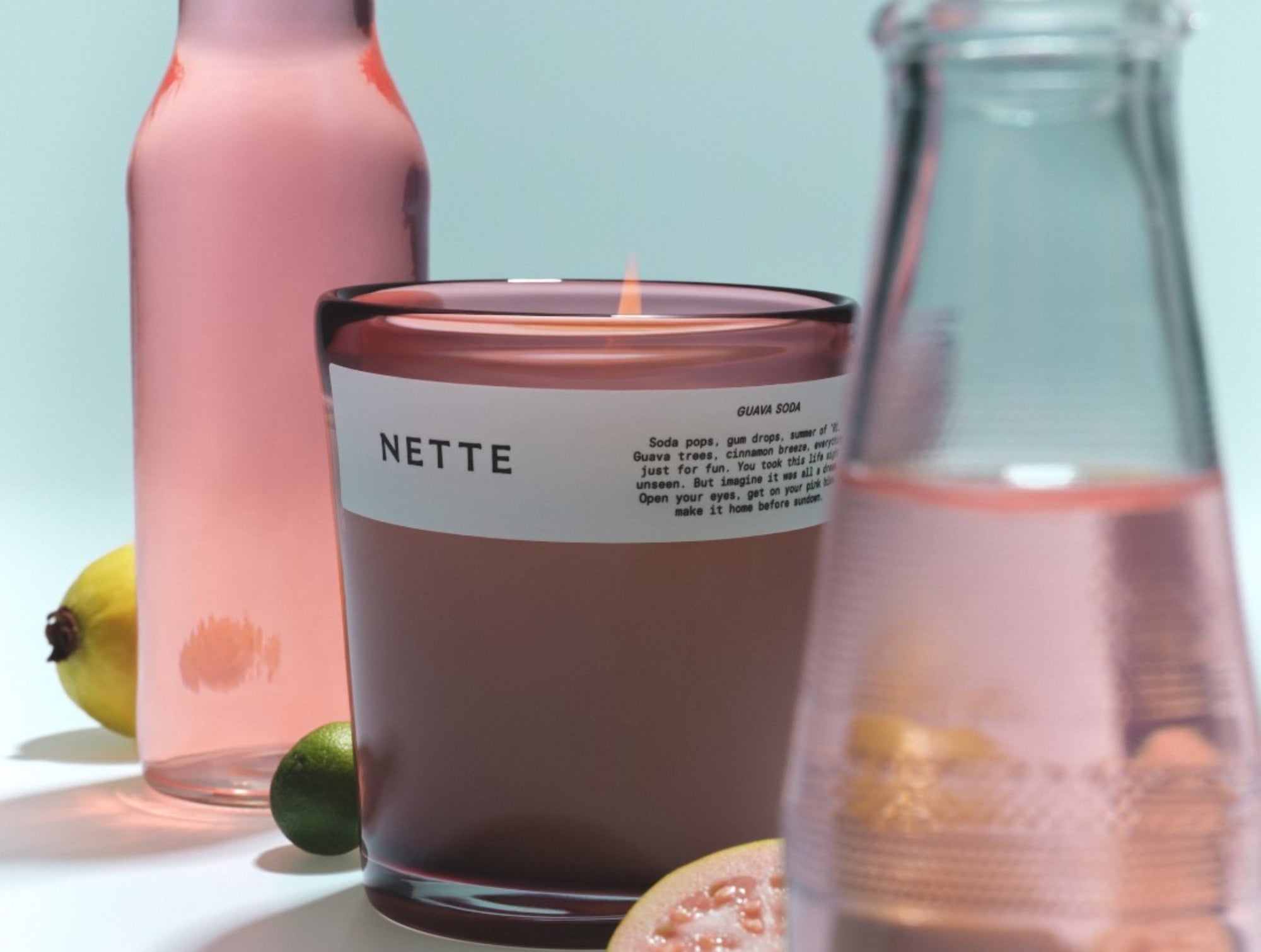 Nette Guava Soda Glass Candle 10 oz. - Coyuchi 
