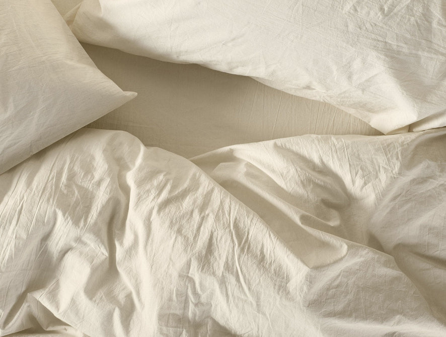 Organic Crinkled Percale™️ Duvet Cover | Undyed