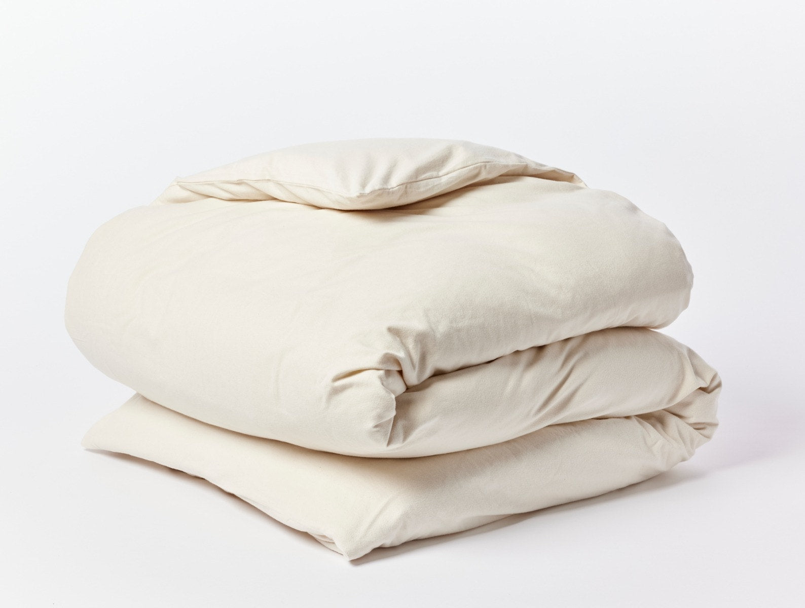 Coyuchi Cloud Brushed Flannel Duvet Cover - Thumbnail 5