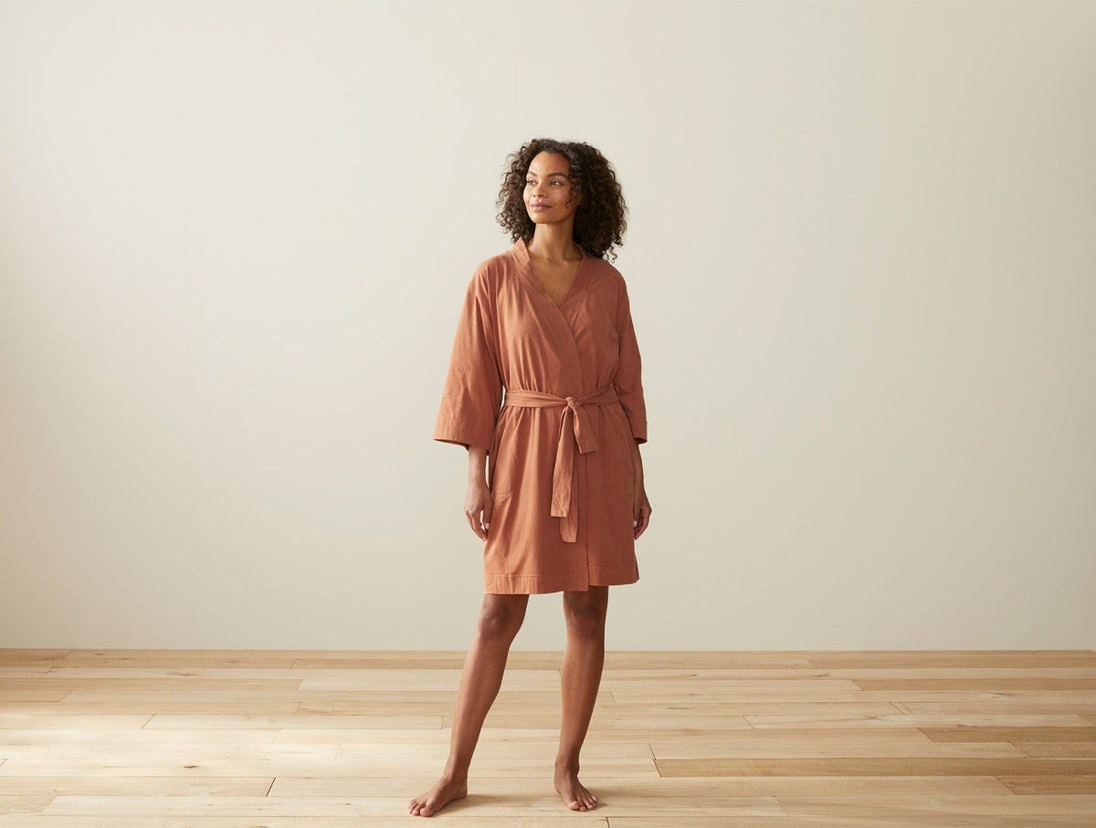 Women's Solstice Organic Short Robe - Renewed